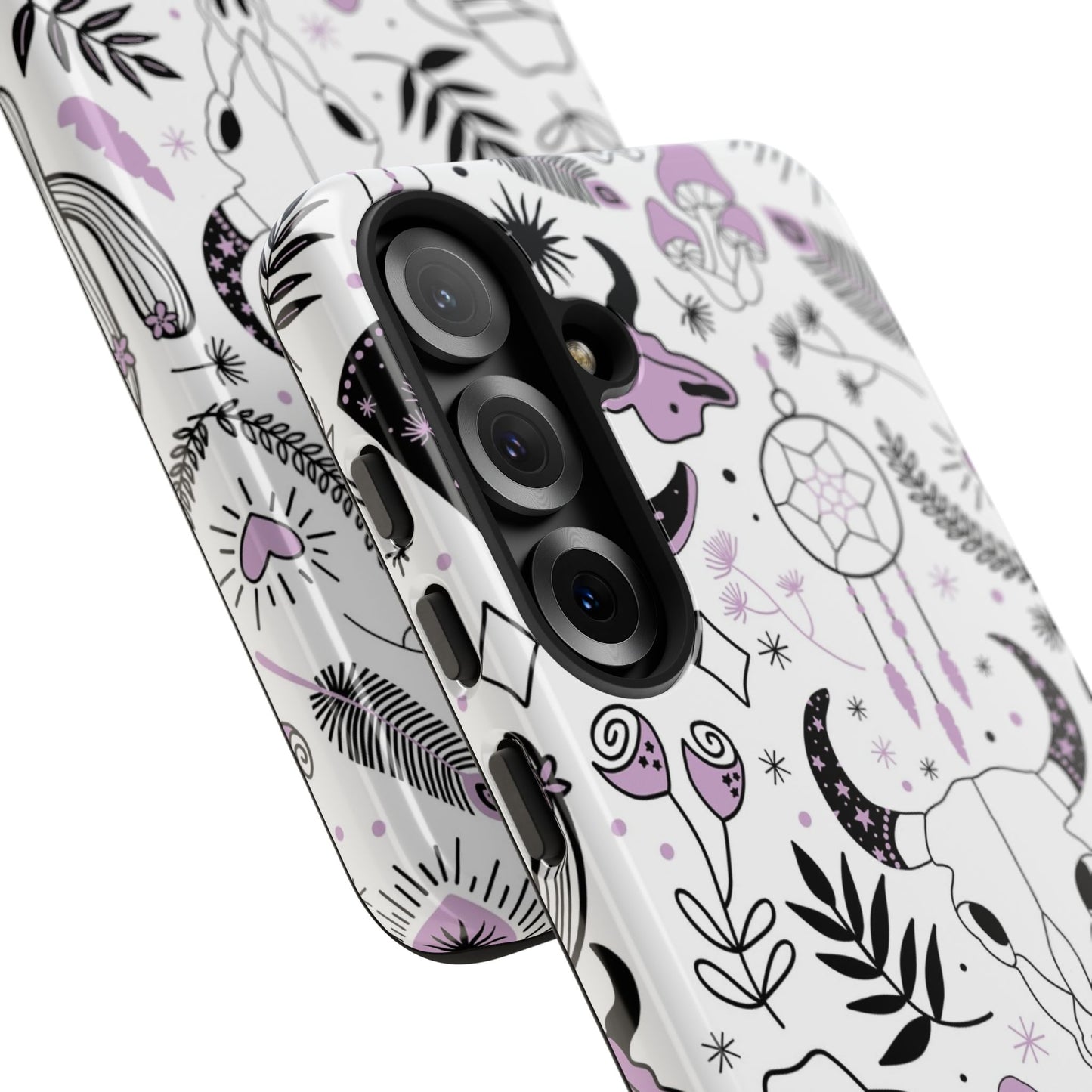 Purple and Black Western Protective Drop Proof Case Iphone, Samsung and Google phones