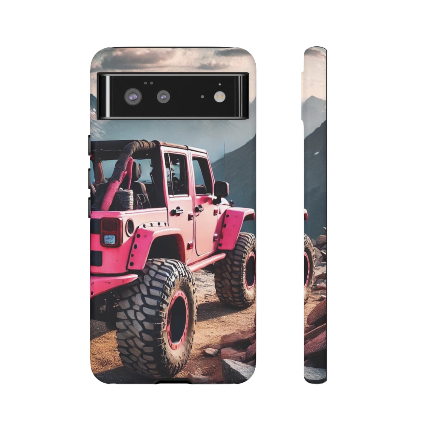 Pink Jeep Protective Phone Case