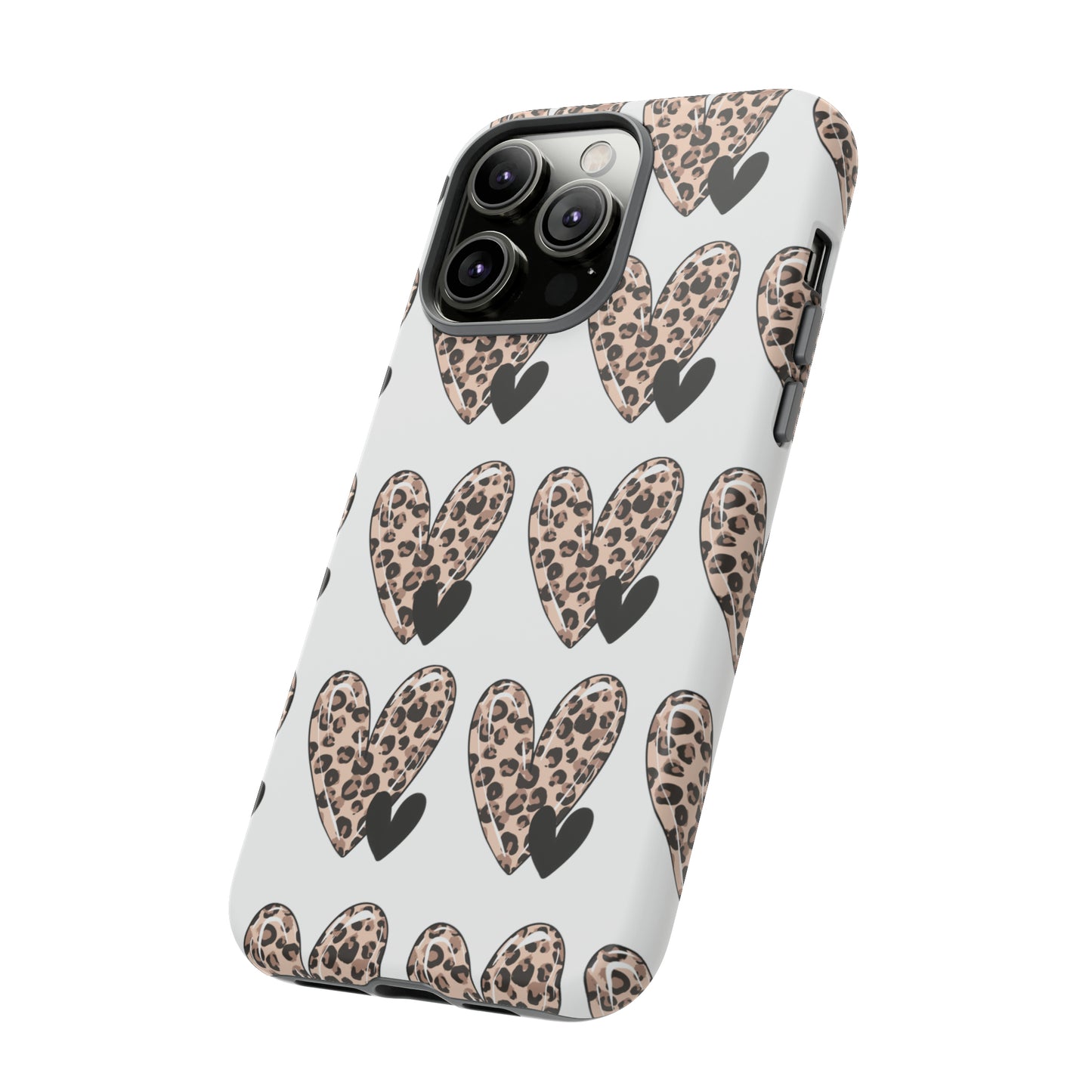 Leopard Hearts Protective Case for IPhone. Samsung and Google phones