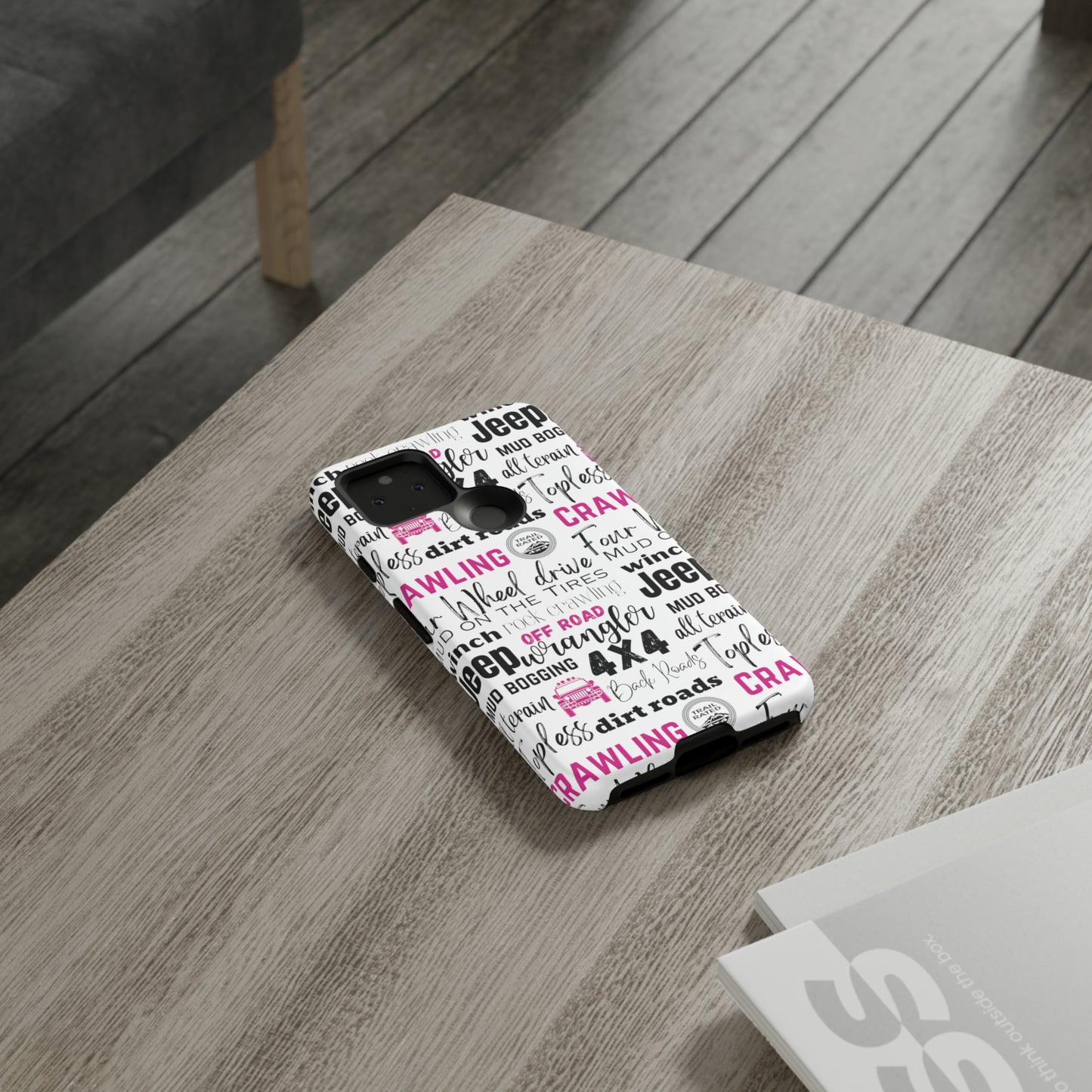 Off Road Subway Art Splash of Pink Protective Phone Case for Iphone, Samsung and Google Phones