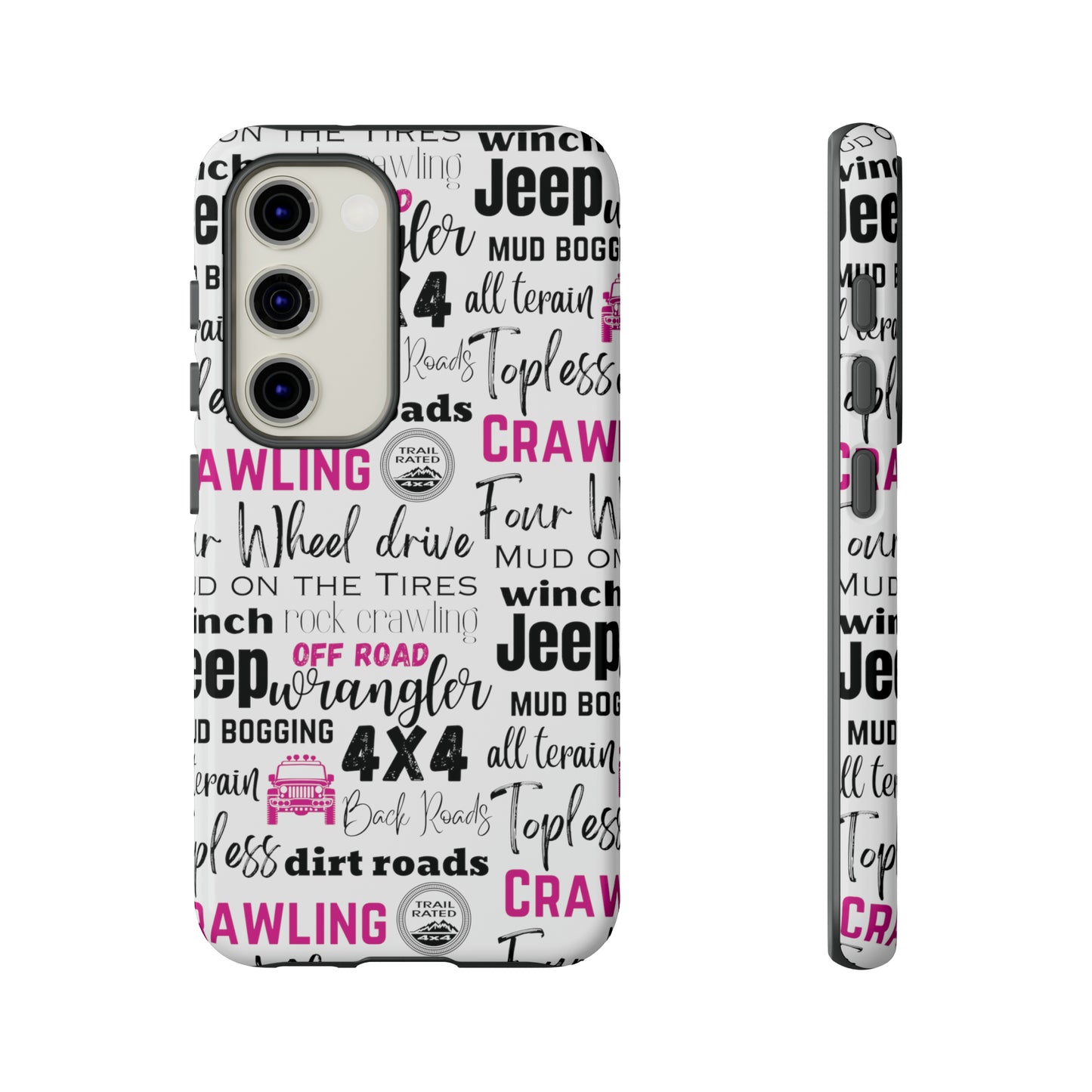 Off Road Subway Art Splash of Pink Protective Phone Case for Iphone, Samsung and Google Phones