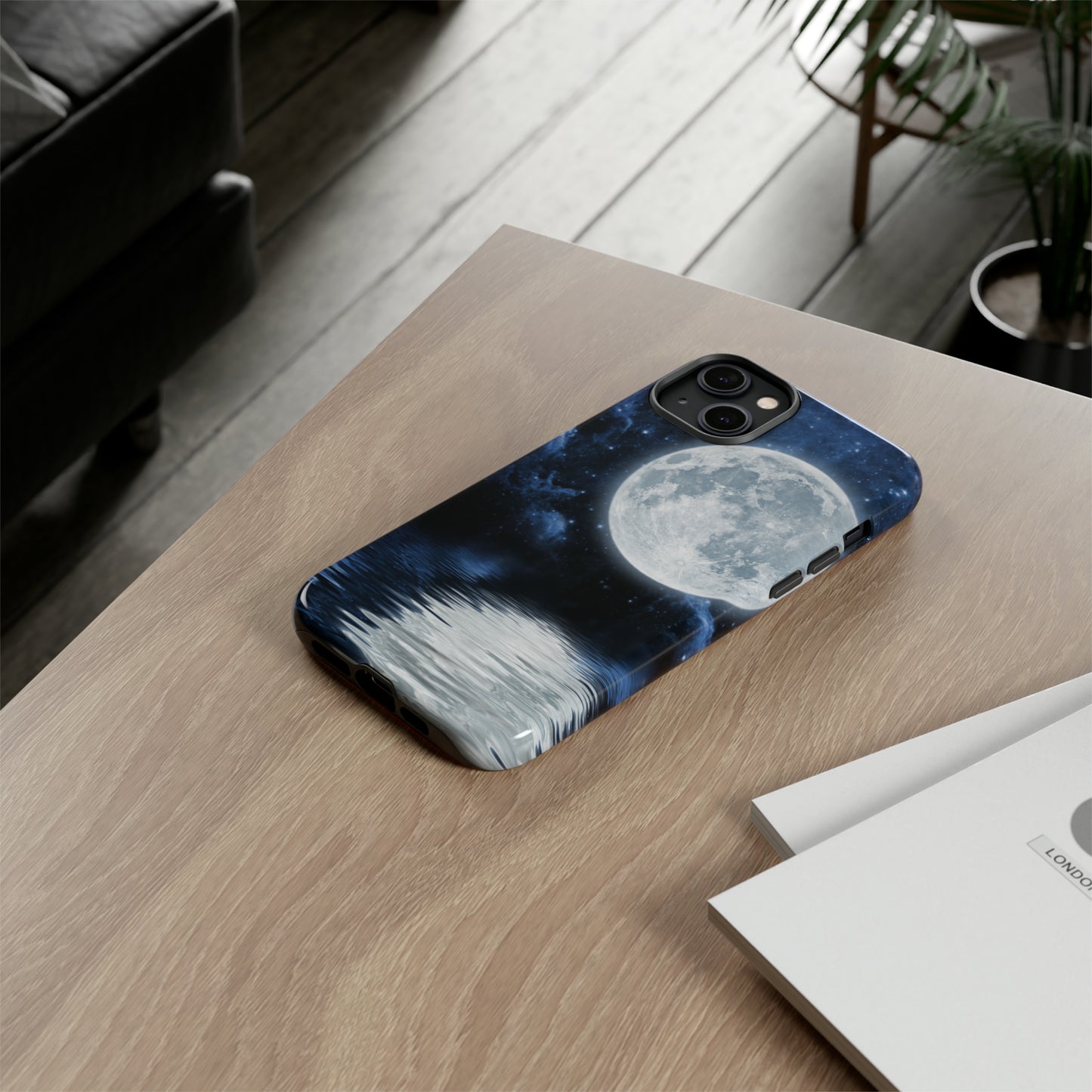 Moon Reflection Protective Phone Case for IPhone, Google and Samsung Phones