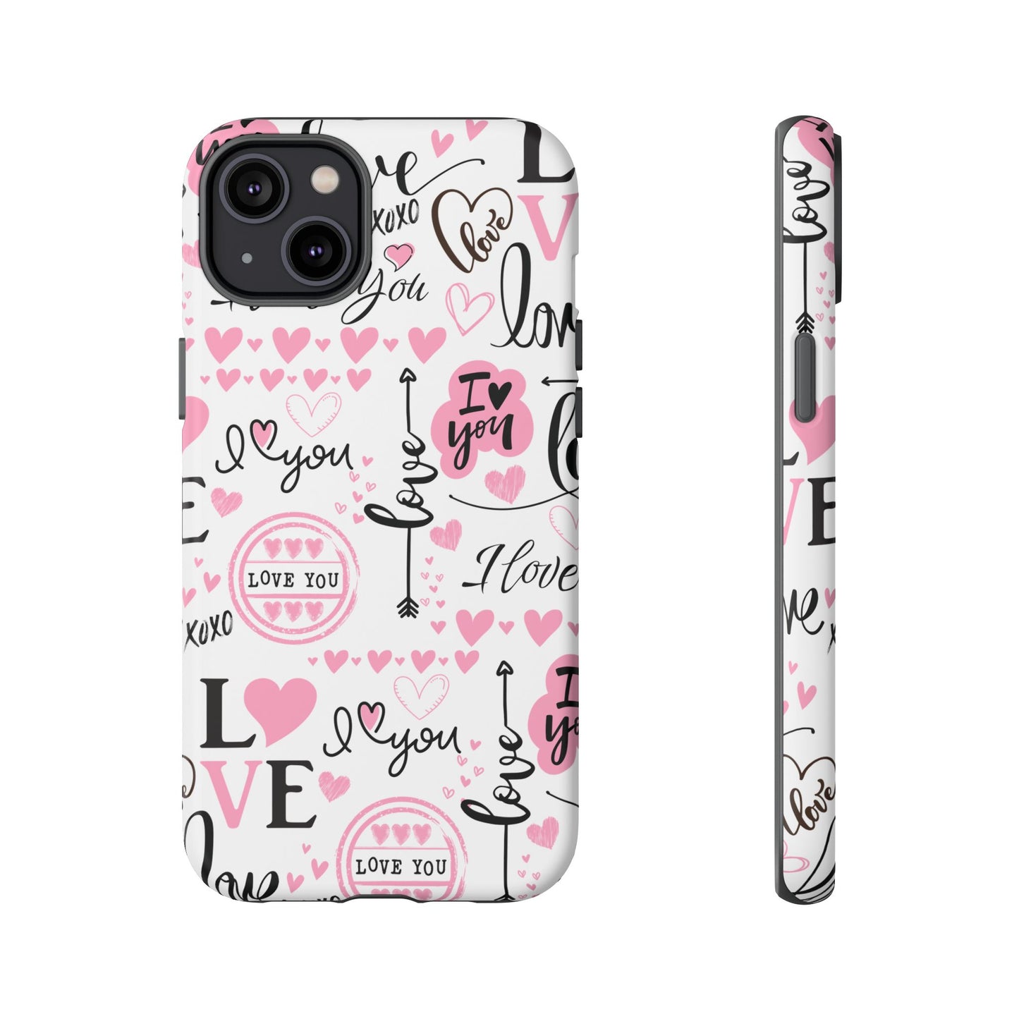 Valentine Love Pink Protective Phone Case for Iphone, Samsung and Google Devices
