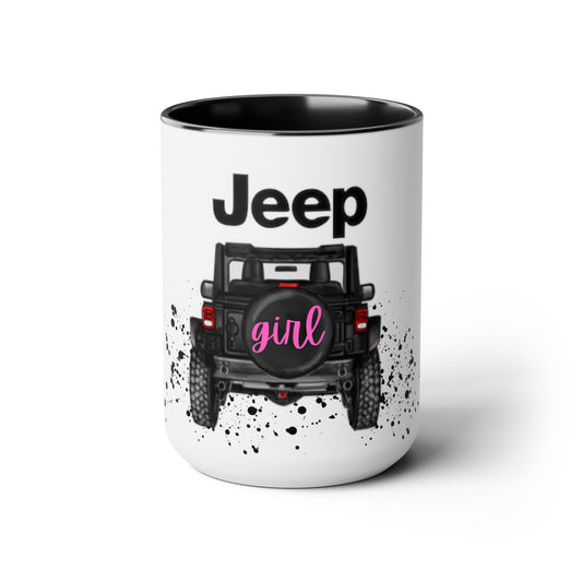 Off Road Girl Two-Tone Coffee Mug 15oz