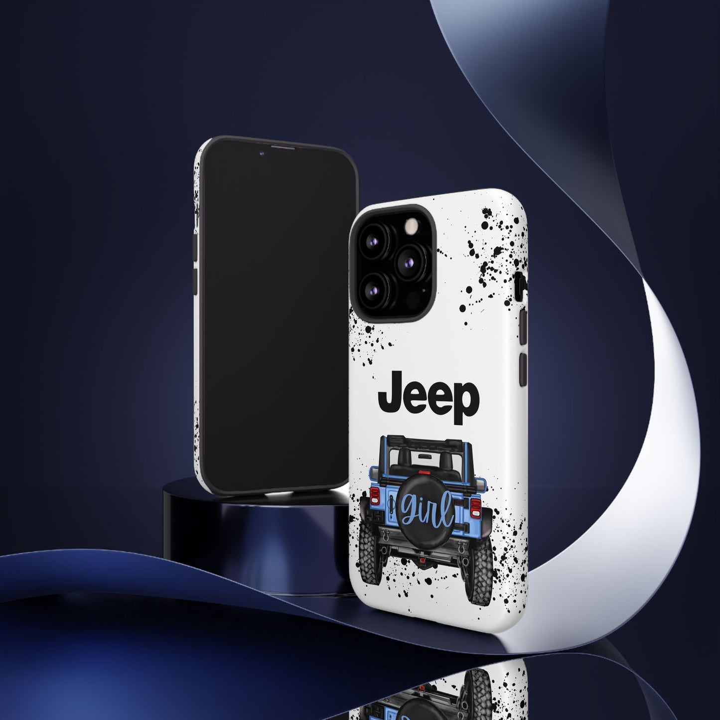 Off Road Girl Light Blue Protective Case for Iphone, Google and Samsung Phones