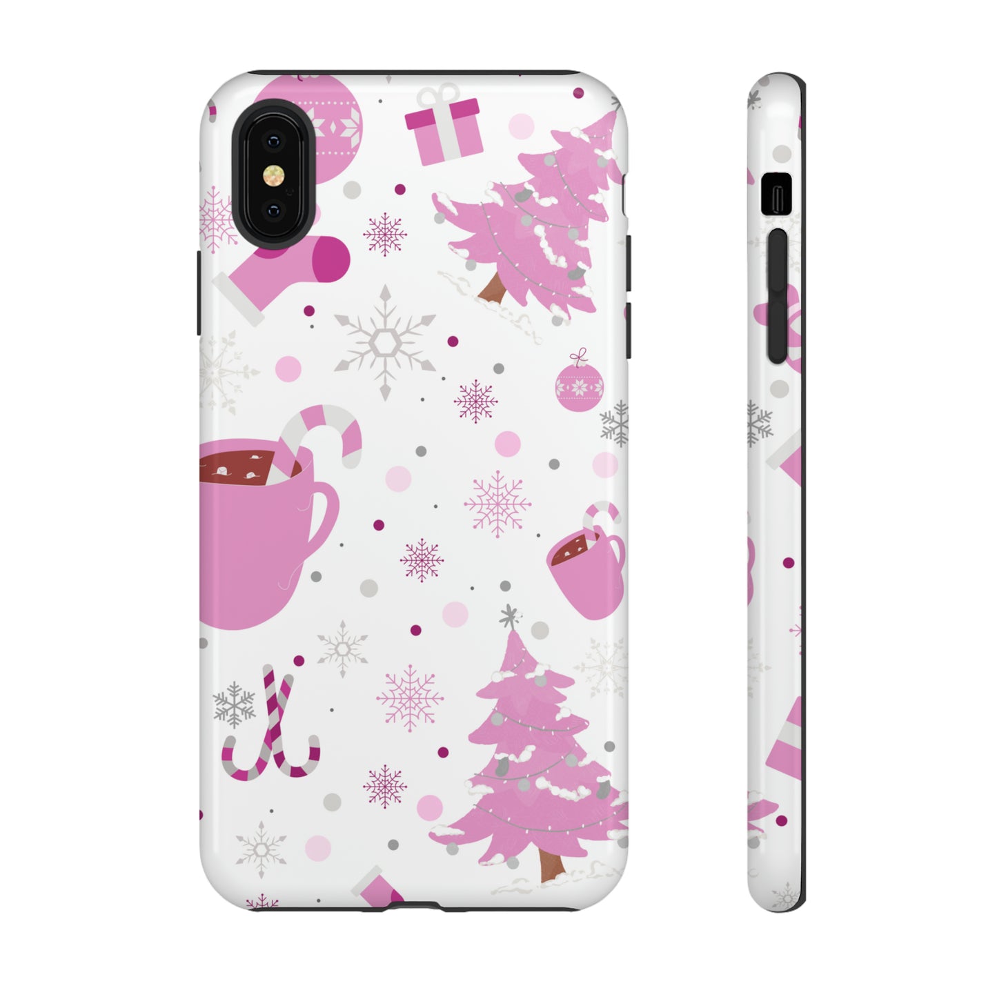 Pink Christmas Protective Case for Iphone, Samsung and