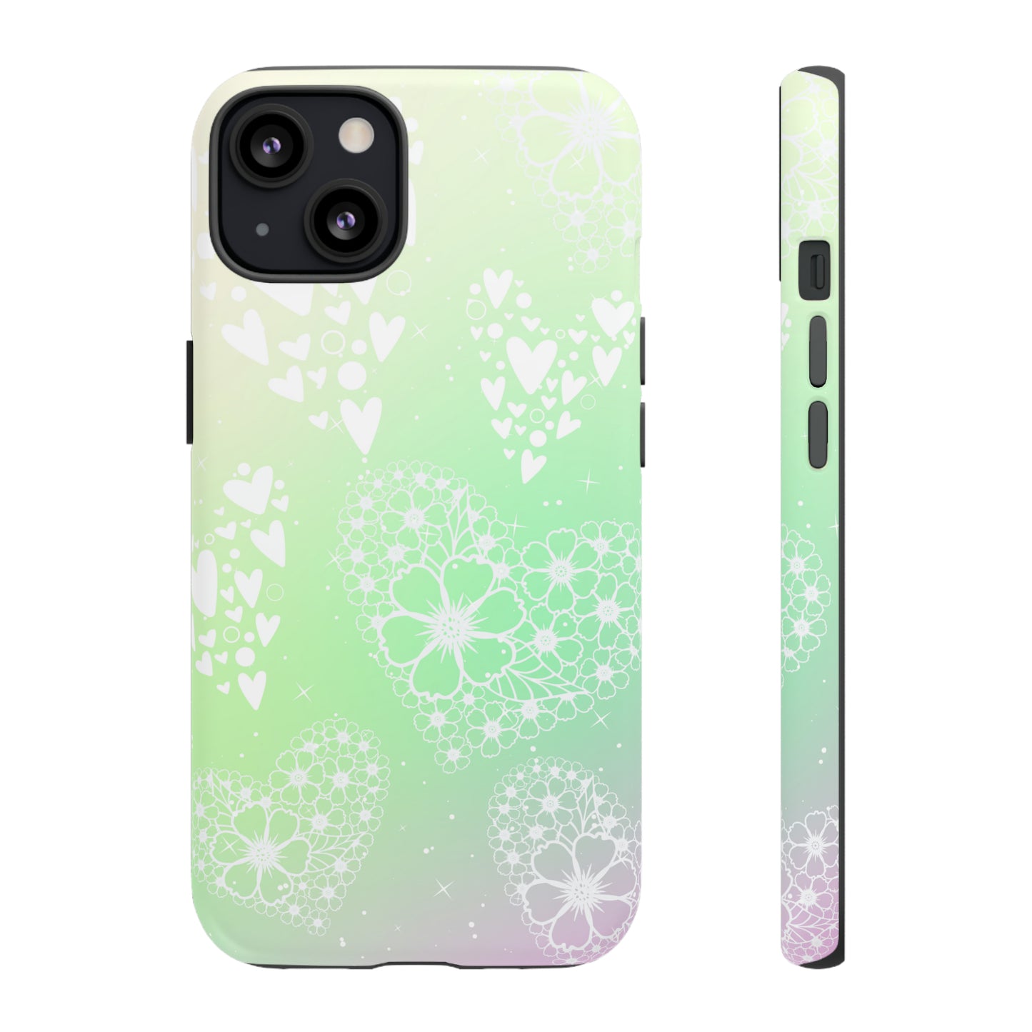 Pastel Heart Ombre Protective Case for Iphone, Google and Samsung