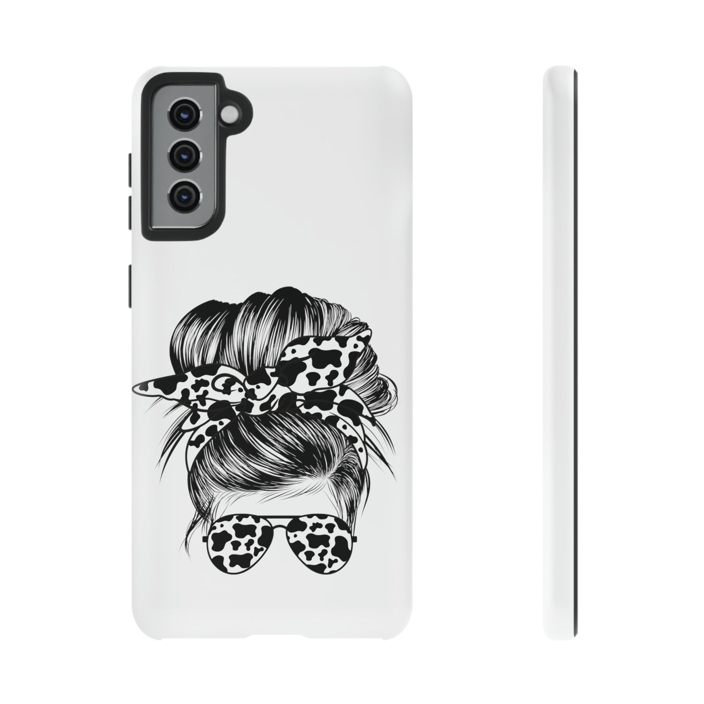 Cow Print Woman Mom Wife Protective Phone Case for Iphone, Samsung and Google Phones