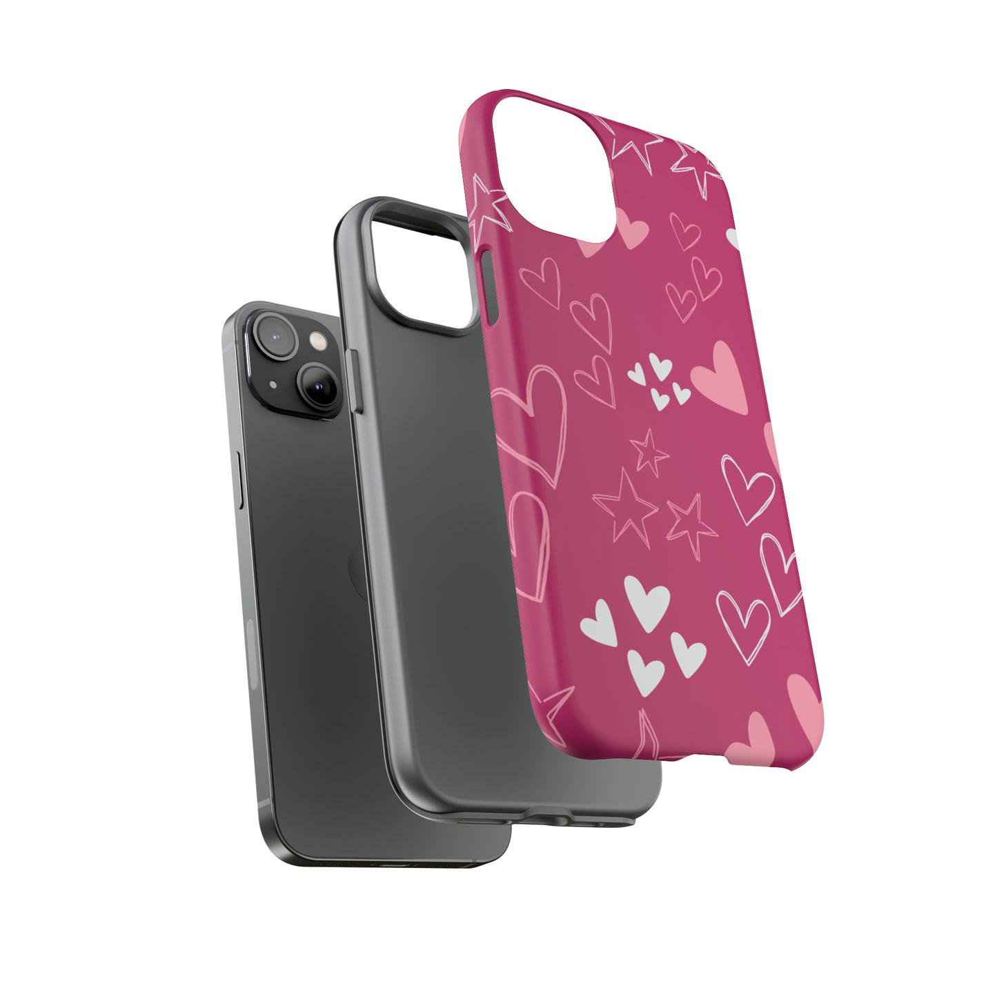 Heart and Stars Protective Case for Google, IPhone and Samsung phones