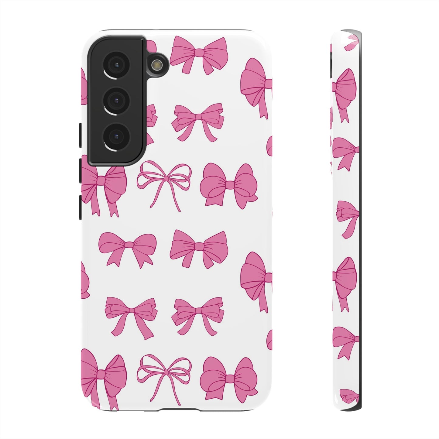 Pink Bows Protective Phone Case for Iphone, Samsung and Google Phones