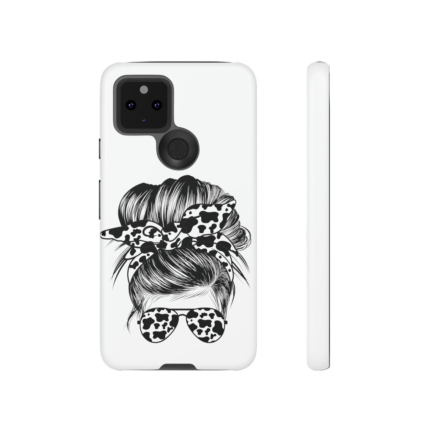 Cow Print Woman Mom Wife Protective Phone Case for Iphone, Samsung and Google Phones