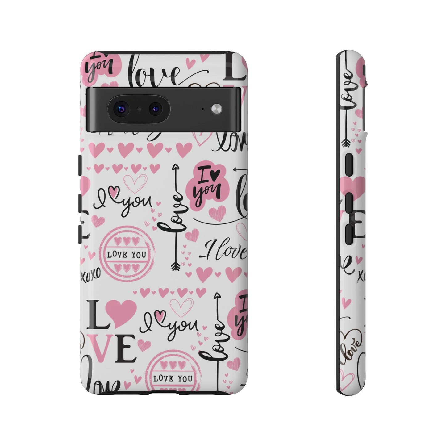 Valentine Love Pink Protective Phone Case for Iphone, Samsung and Google Devices