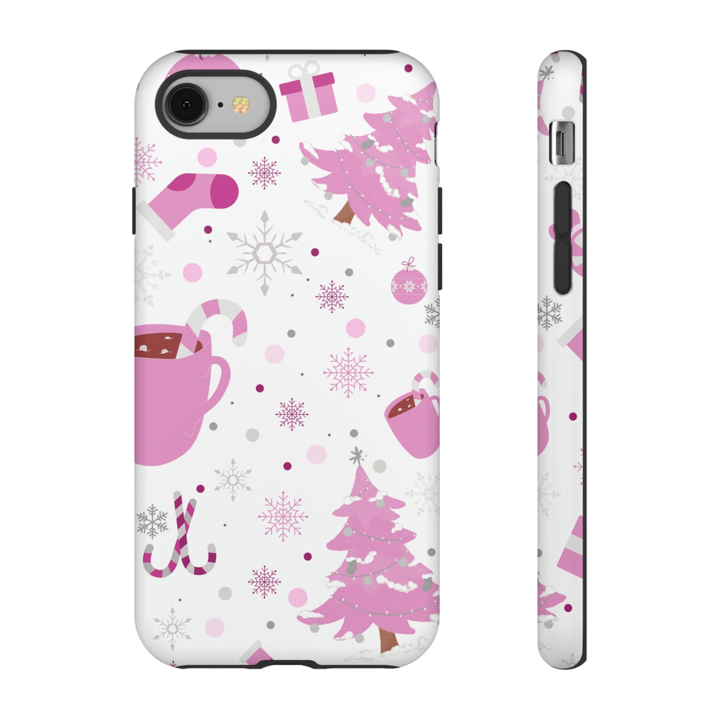 Pink Christmas Protective Case for Iphone, Samsung and