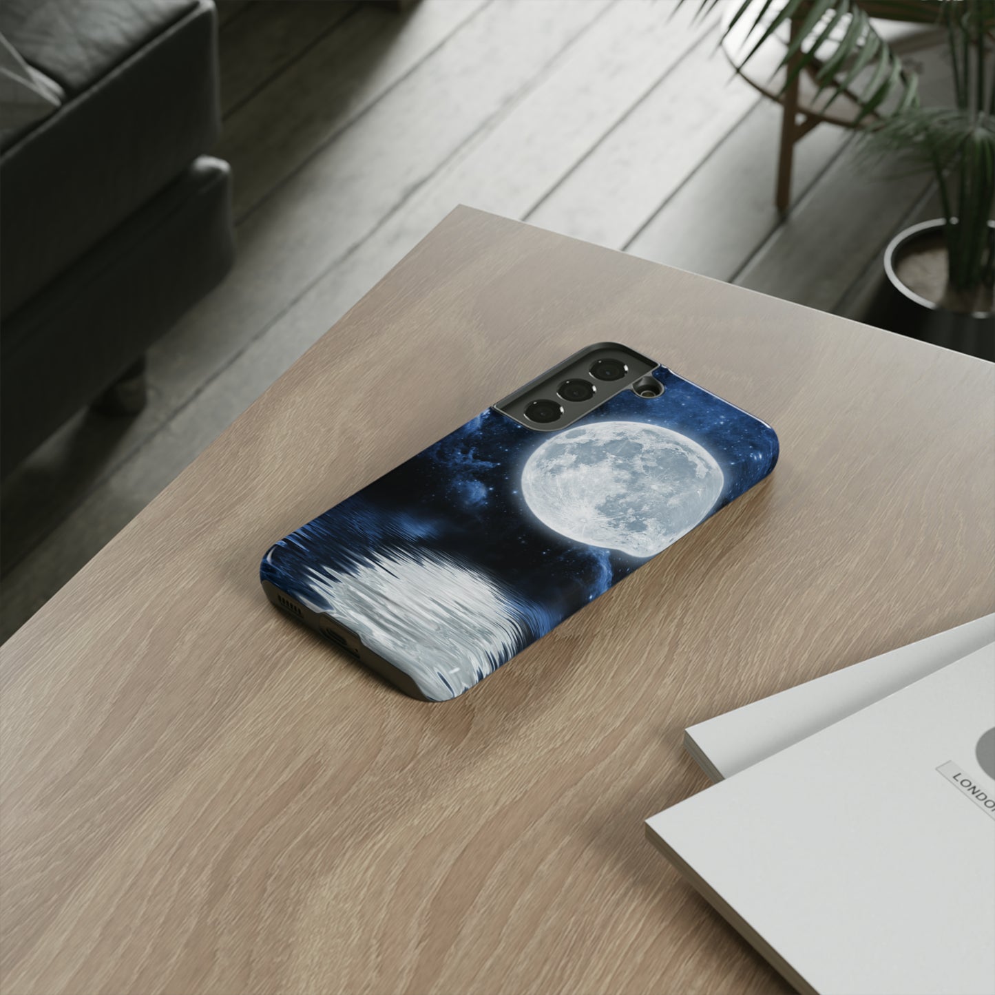 Moon Reflection Protective Phone Case for IPhone, Google and Samsung Phones