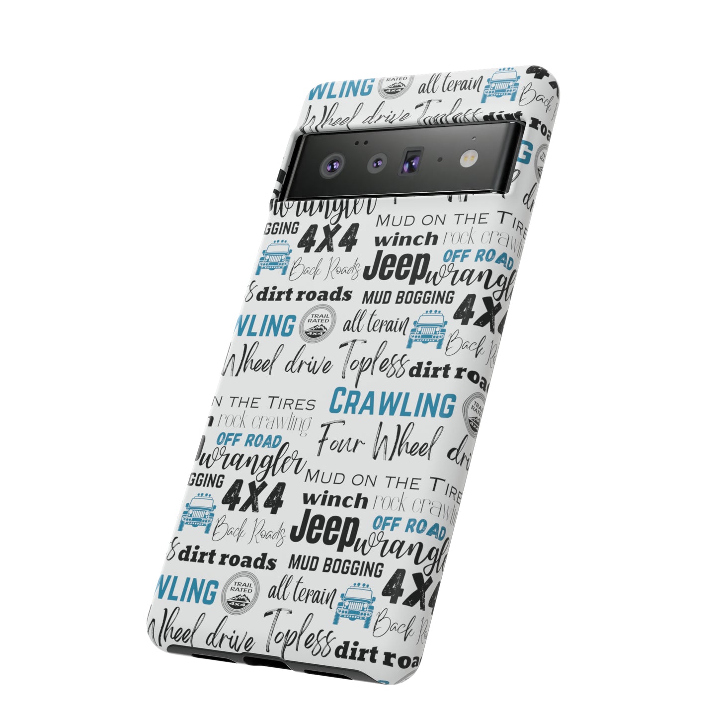 Off Road Subway Art Turquoise Protective Phone Case for Iphone, Samsung and Google Phones