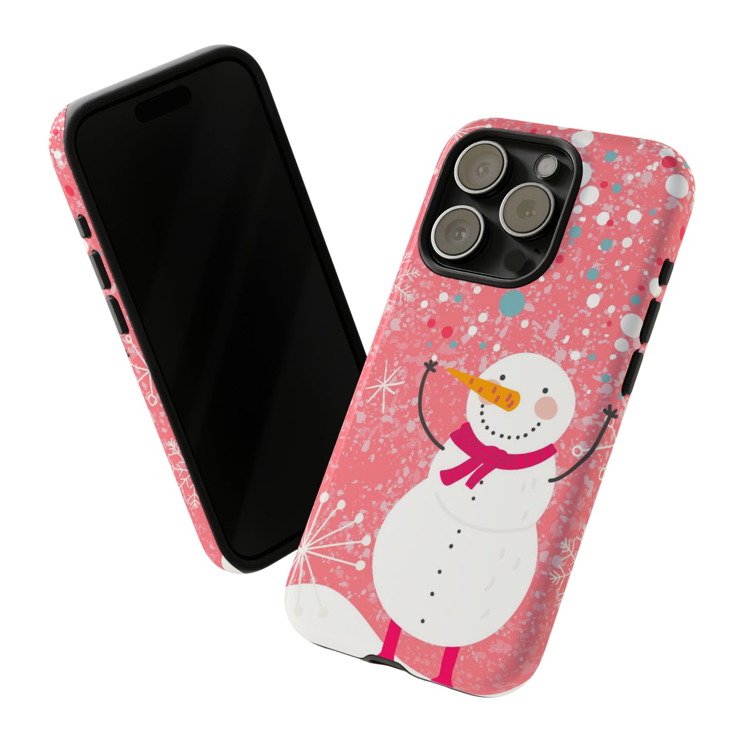 Pink Snowman Protective Case for Iphone, Samsung and a Google phones