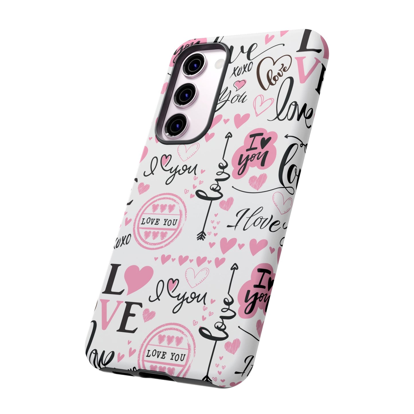Valentine Love Pink Protective Phone Case for Iphone, Samsung and Google Devices