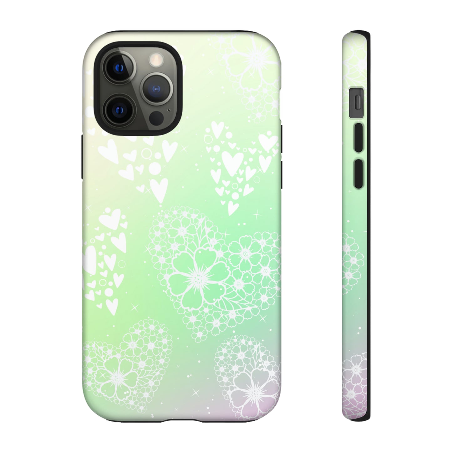 Pastel Heart Ombre Protective Case for Iphone, Google and Samsung