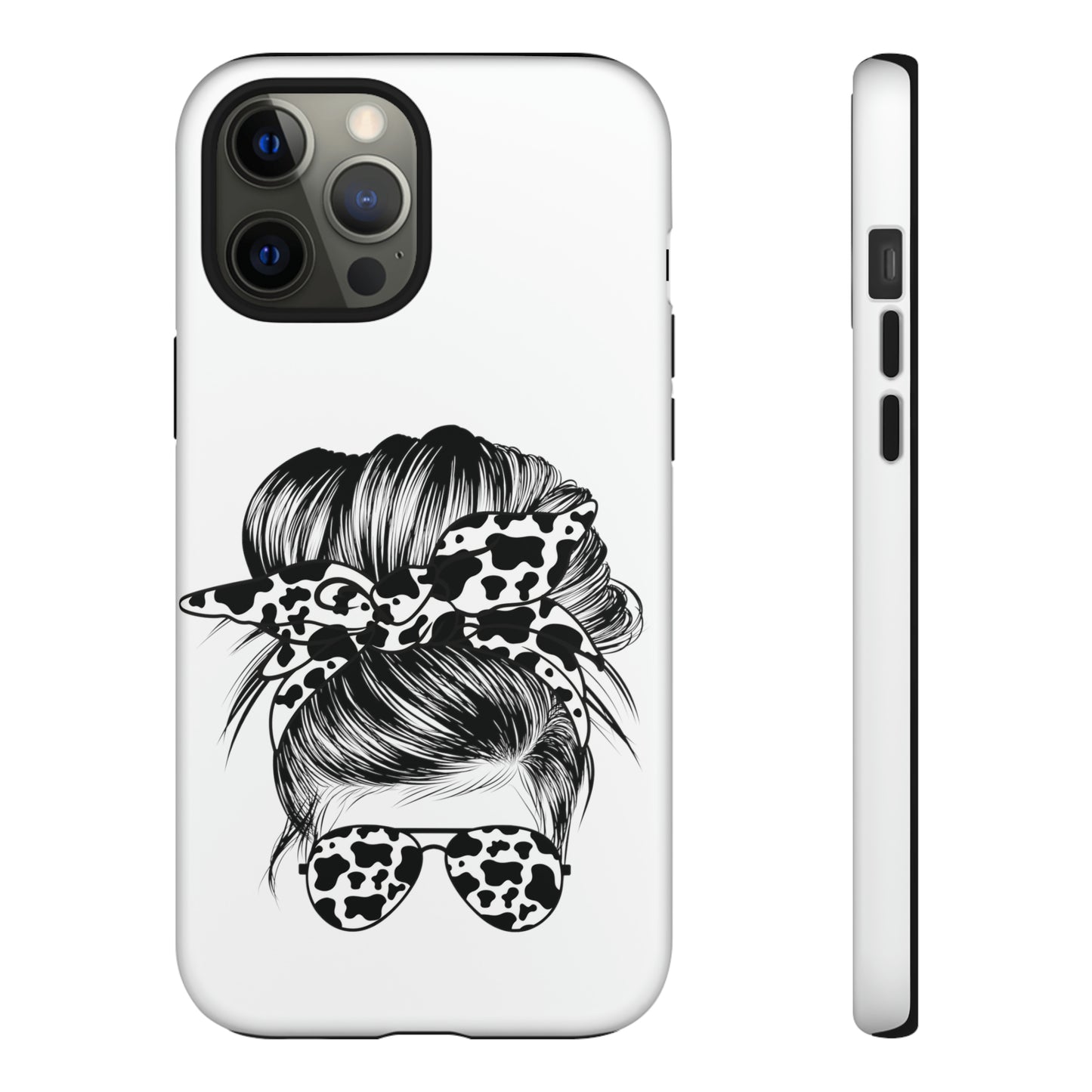 Cow Print Woman Mom Wife Protective Phone Case for Iphone, Samsung and Google Phones