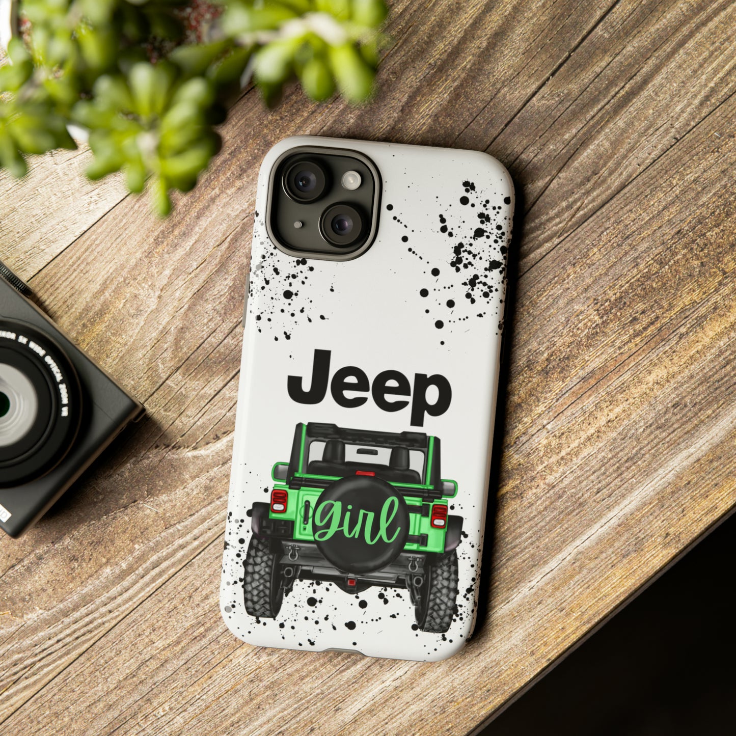 Off Road Girl Light Green Protective Case for Iphone, Google and Samsung Phones