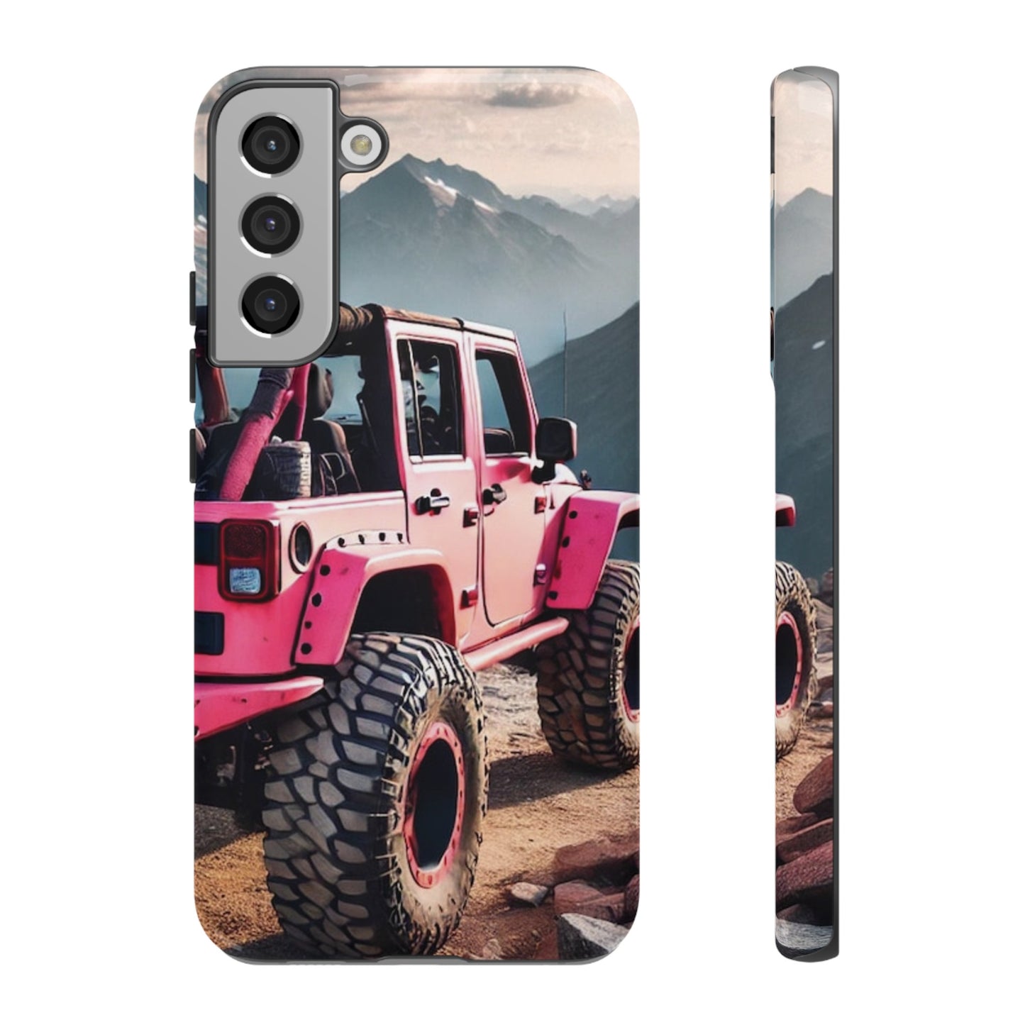 Pink Jeep Protective Phone Case