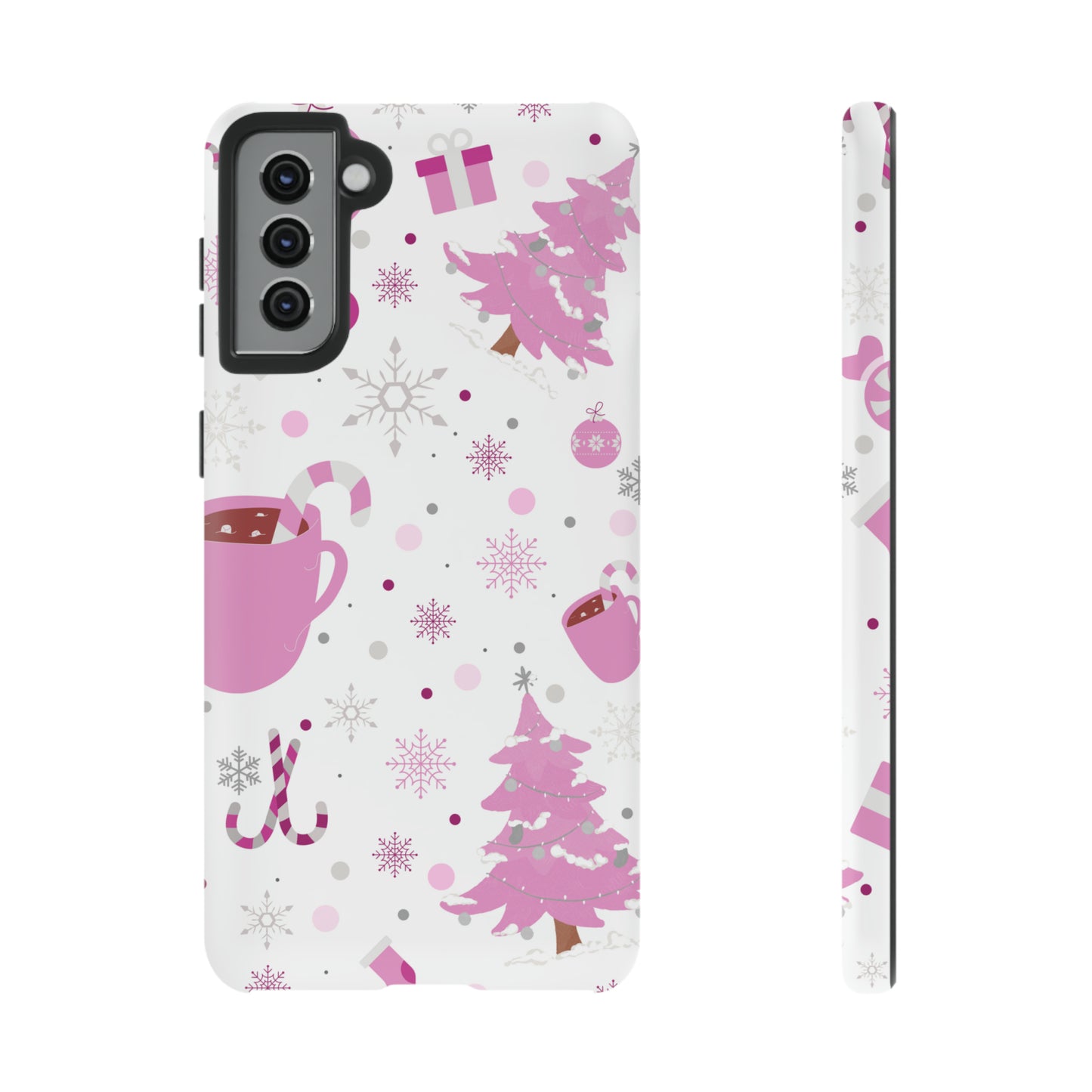 Pink Christmas Protective Case for Iphone, Samsung and