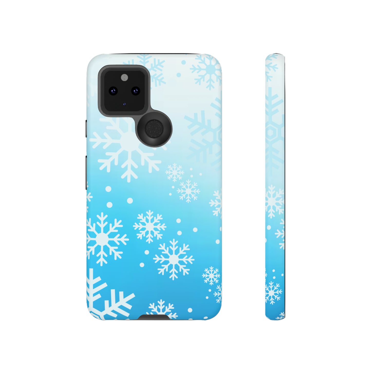 Winter, frozen, snowflake ombré protective phone case for Google, Samsung and IPhone