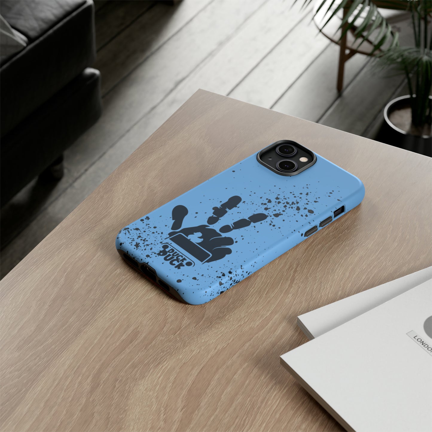 Duck Duck Blue Protective Phone Case for IPhone, Samsung and Google Phones