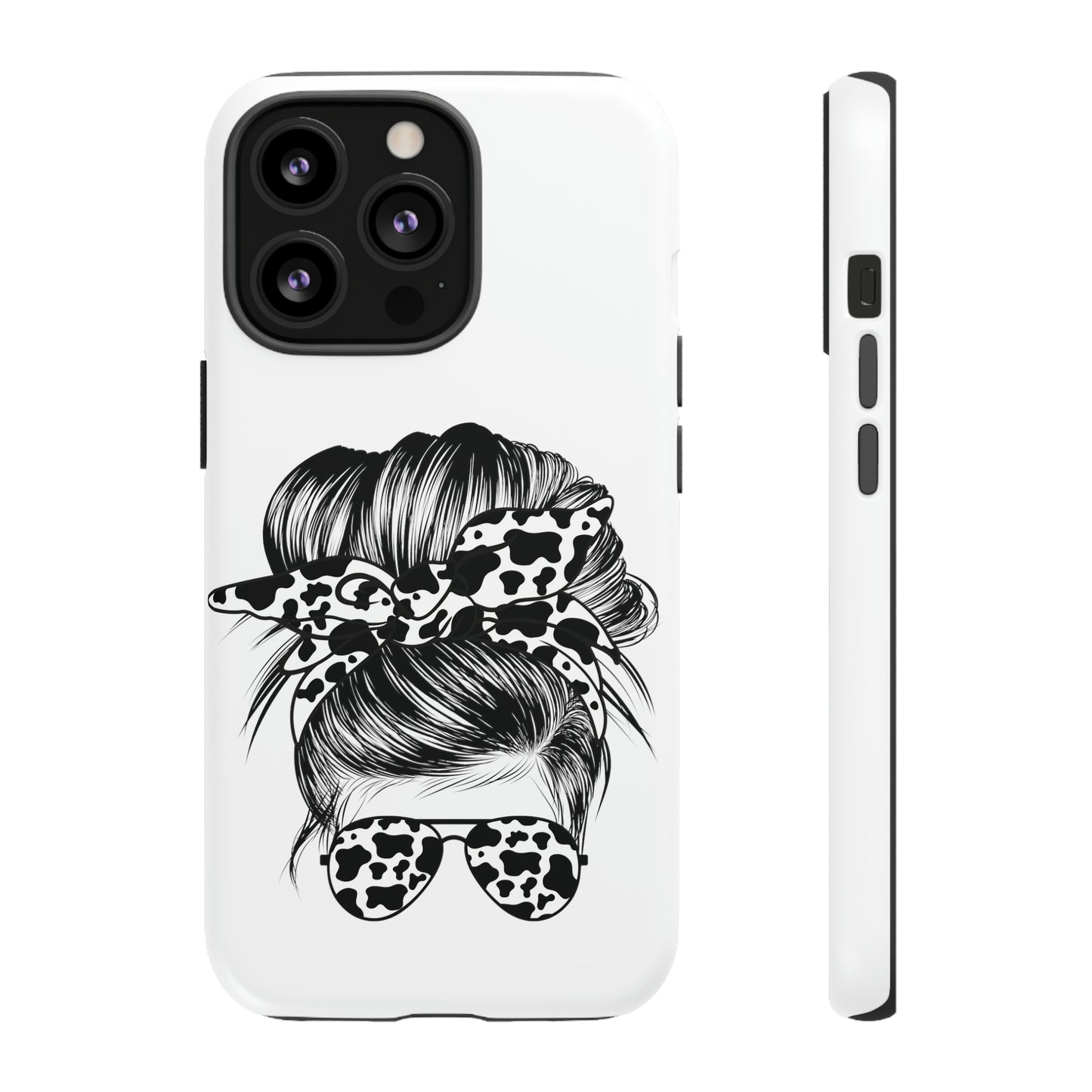 Cow Print Woman Mom Wife Protective Phone Case for Iphone, Samsung and Google Phones