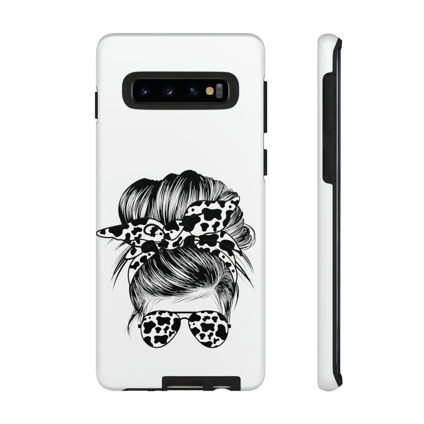 Cow Print Woman Mom Wife Protective Phone Case for Iphone, Samsung and Google Phones