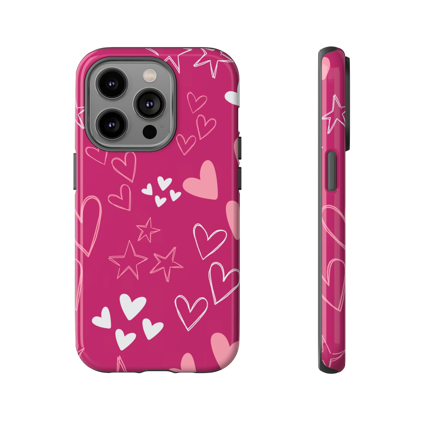 Heart and Stars Protective Case for Google, IPhone and Samsung phones