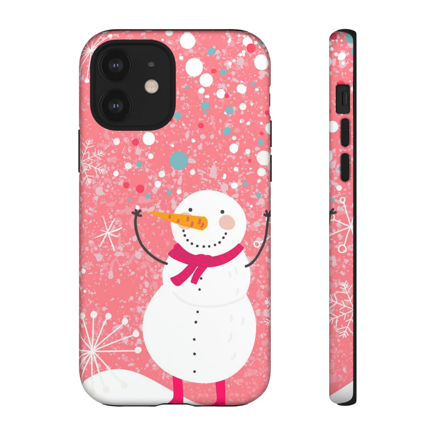 Pink Snowman Protective Case for Iphone, Samsung and a Google phones