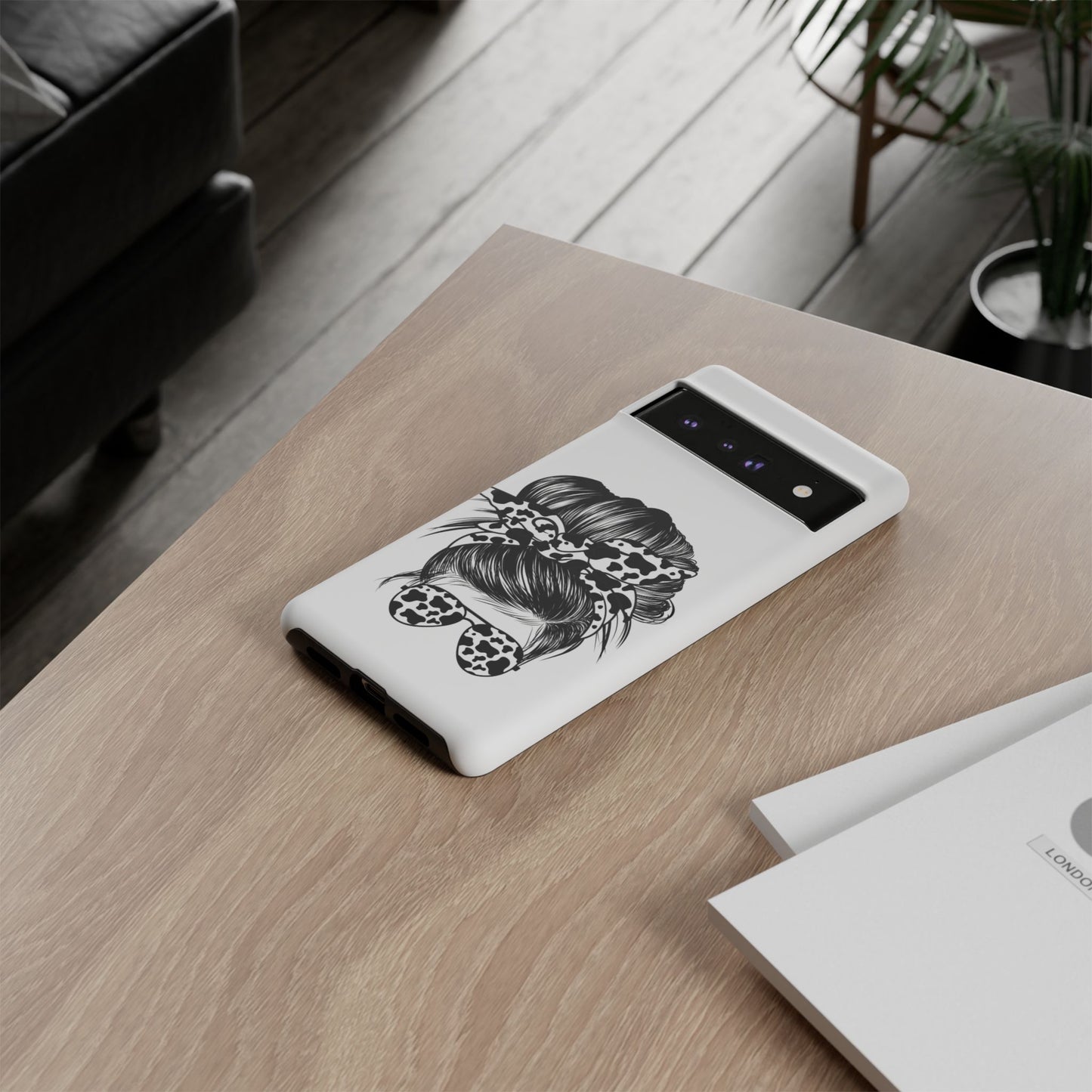 Cow Print Woman Mom Wife Protective Phone Case for Iphone, Samsung and Google Phones