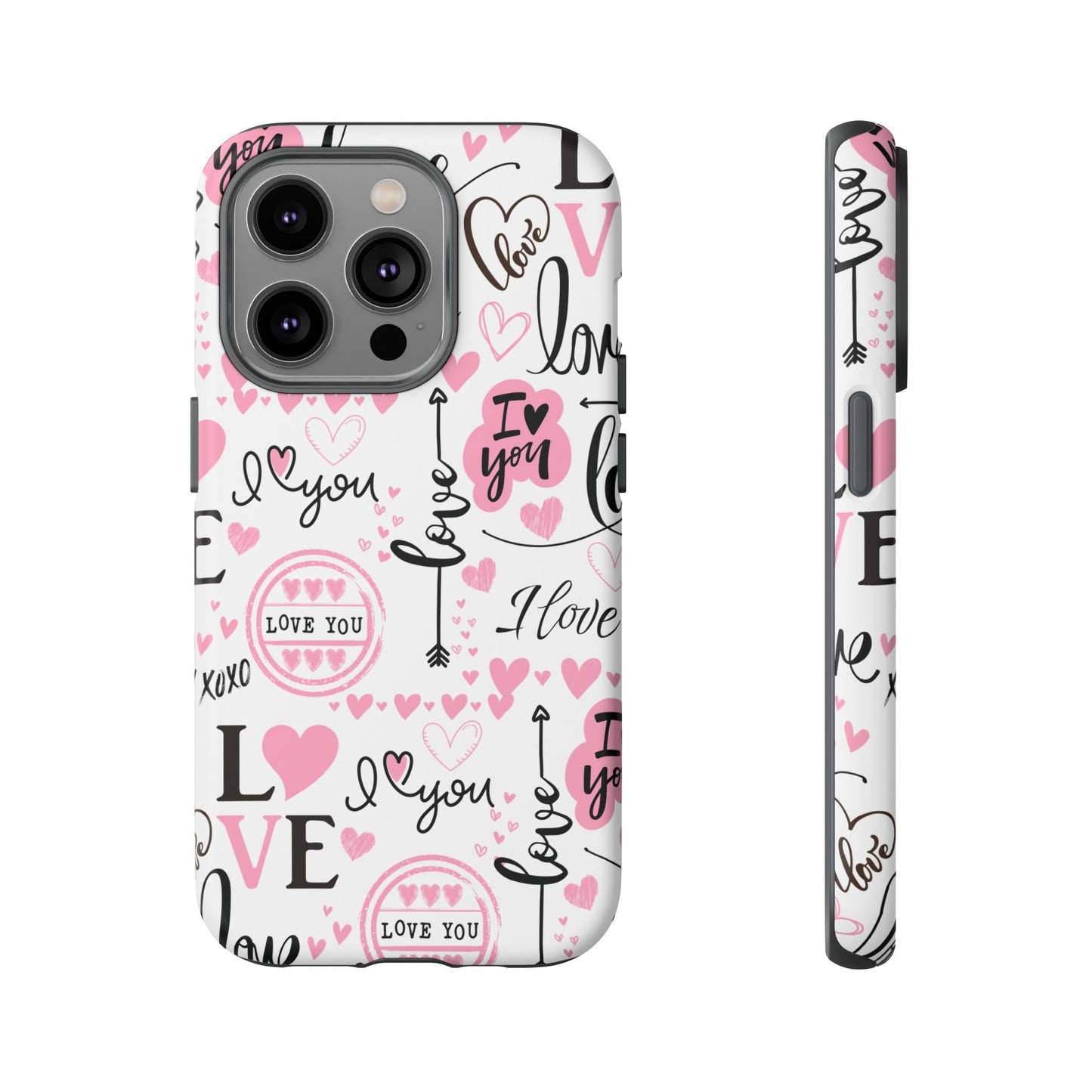 Valentine Love Pink Protective Phone Case for Iphone, Samsung and Google Devices
