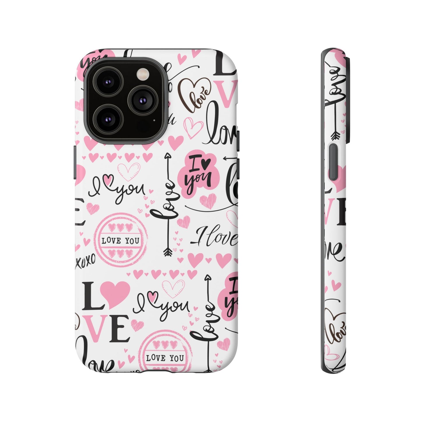 Valentine Love Pink Protective Phone Case for Iphone, Samsung and Google Devices