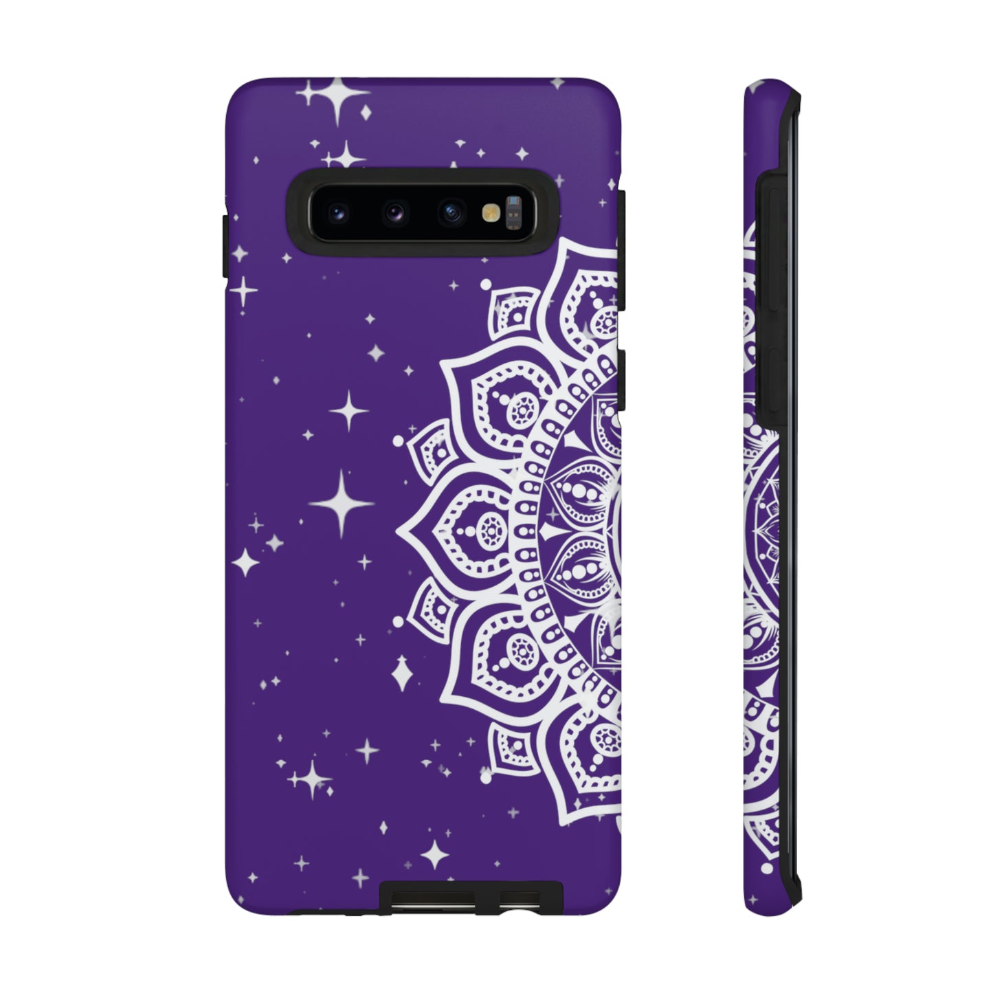 Purple mandala protective phone case for iPhone, Samsung and Google