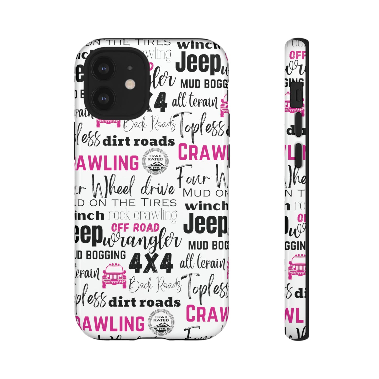 Off Road Subway Art Splash of Pink Protective Phone Case for Iphone, Samsung and Google Phones