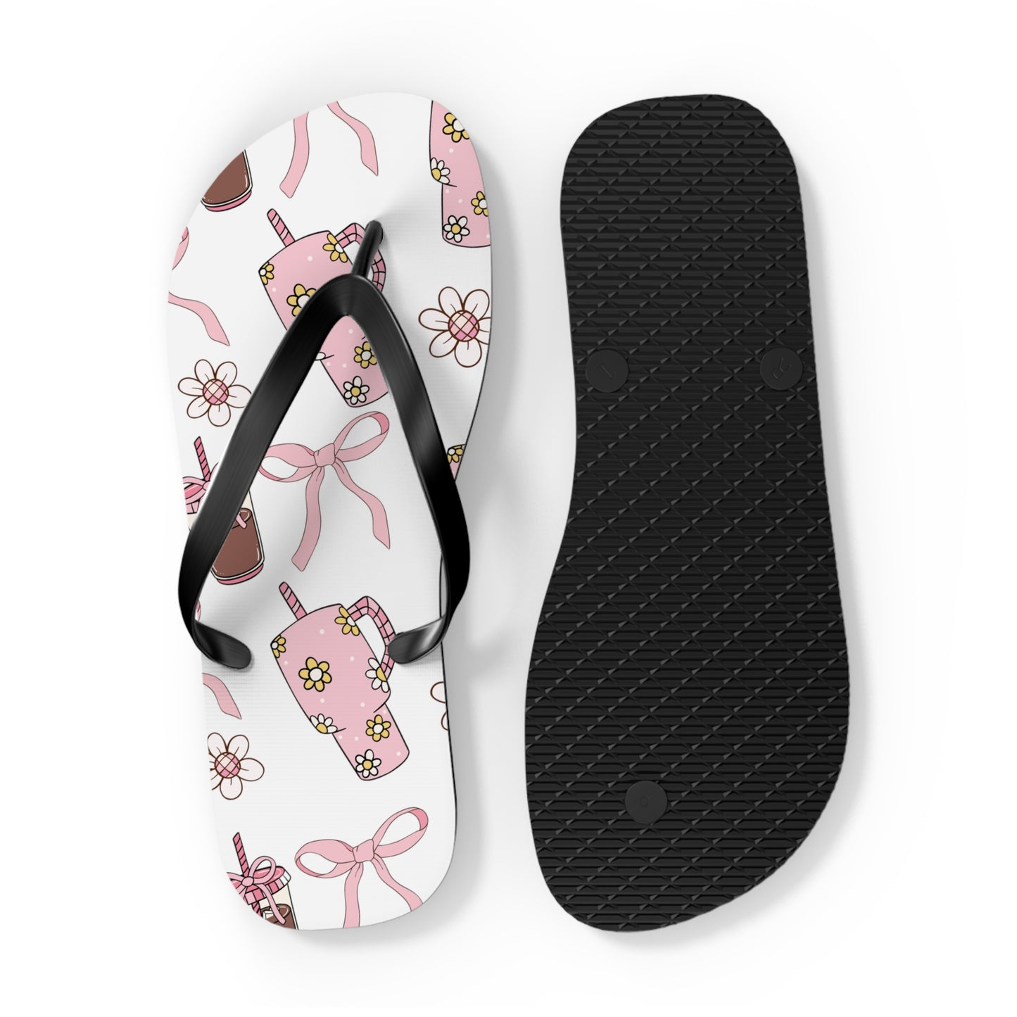 Coffee and Bows Flip Flops