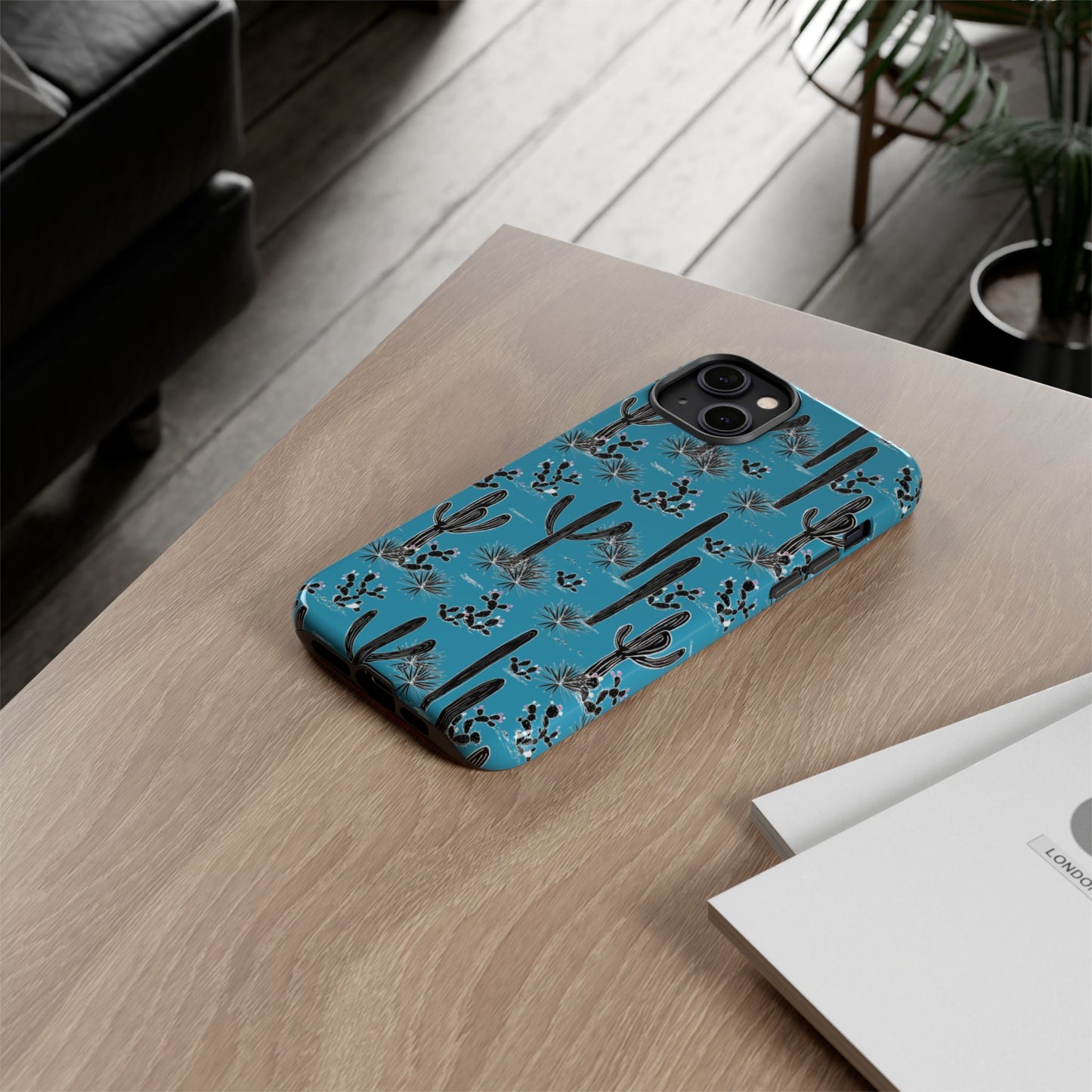 Turquoise Cactus Love Phone Case