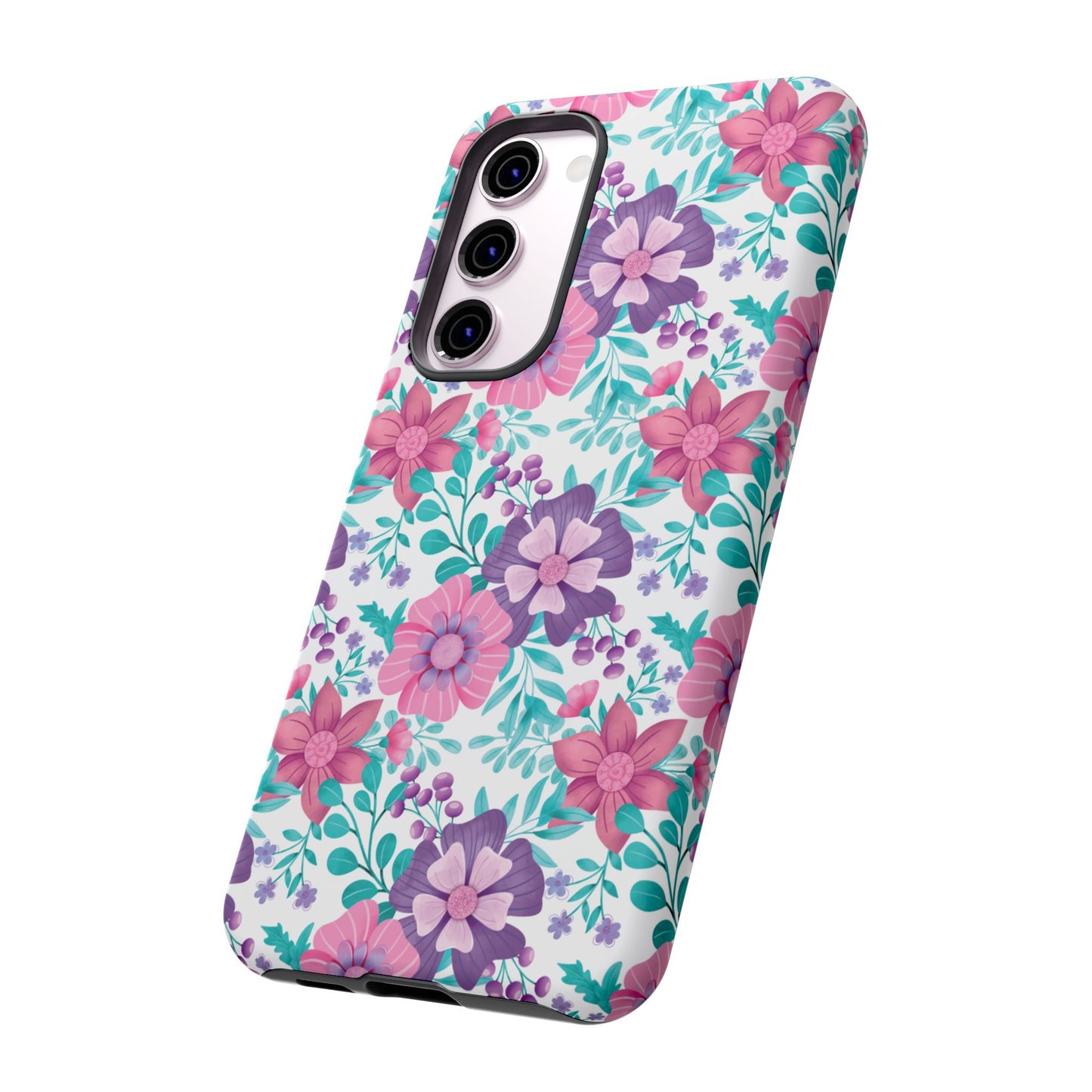 Pastel Flowers Protective Phone Case