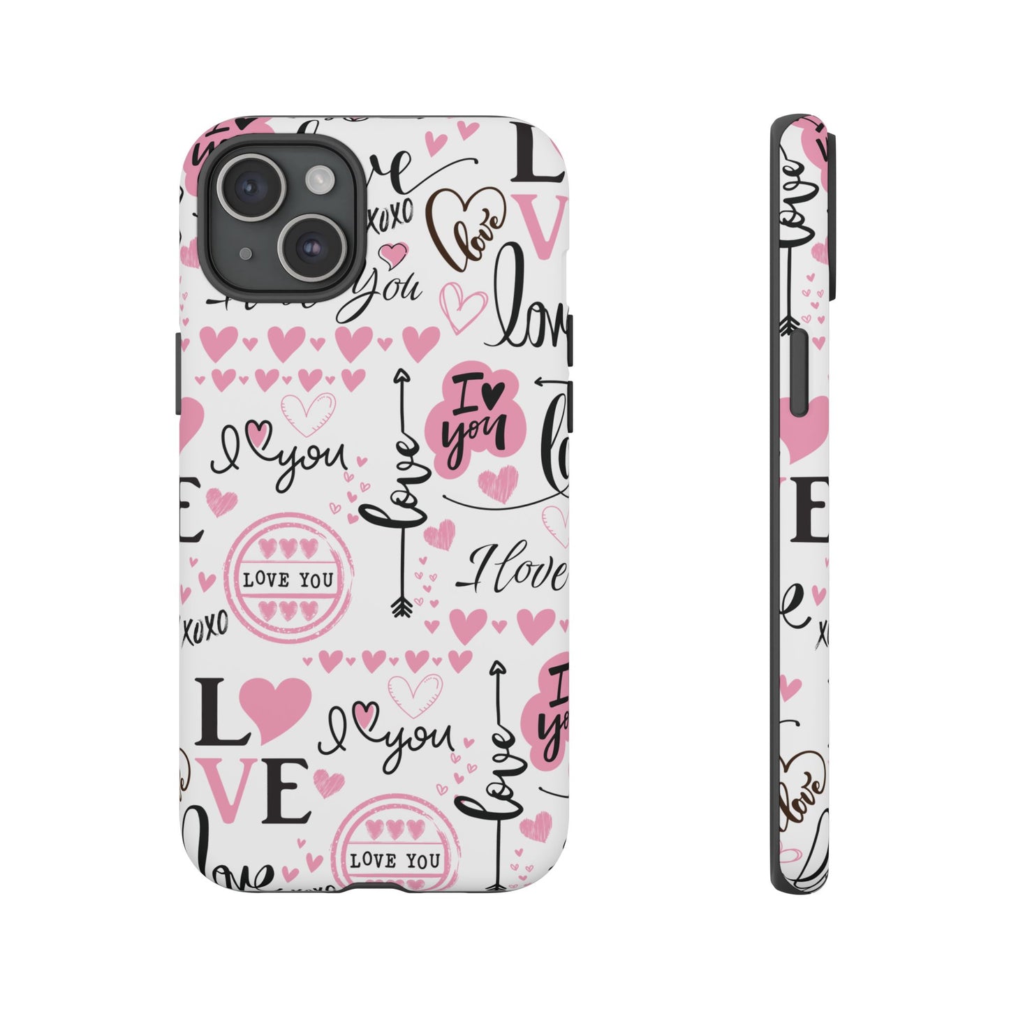 Valentine Love Pink Protective Phone Case for Iphone, Samsung and Google Devices