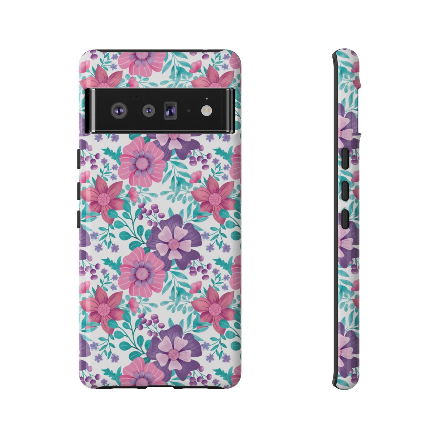 Pastel Flowers Protective Phone Case