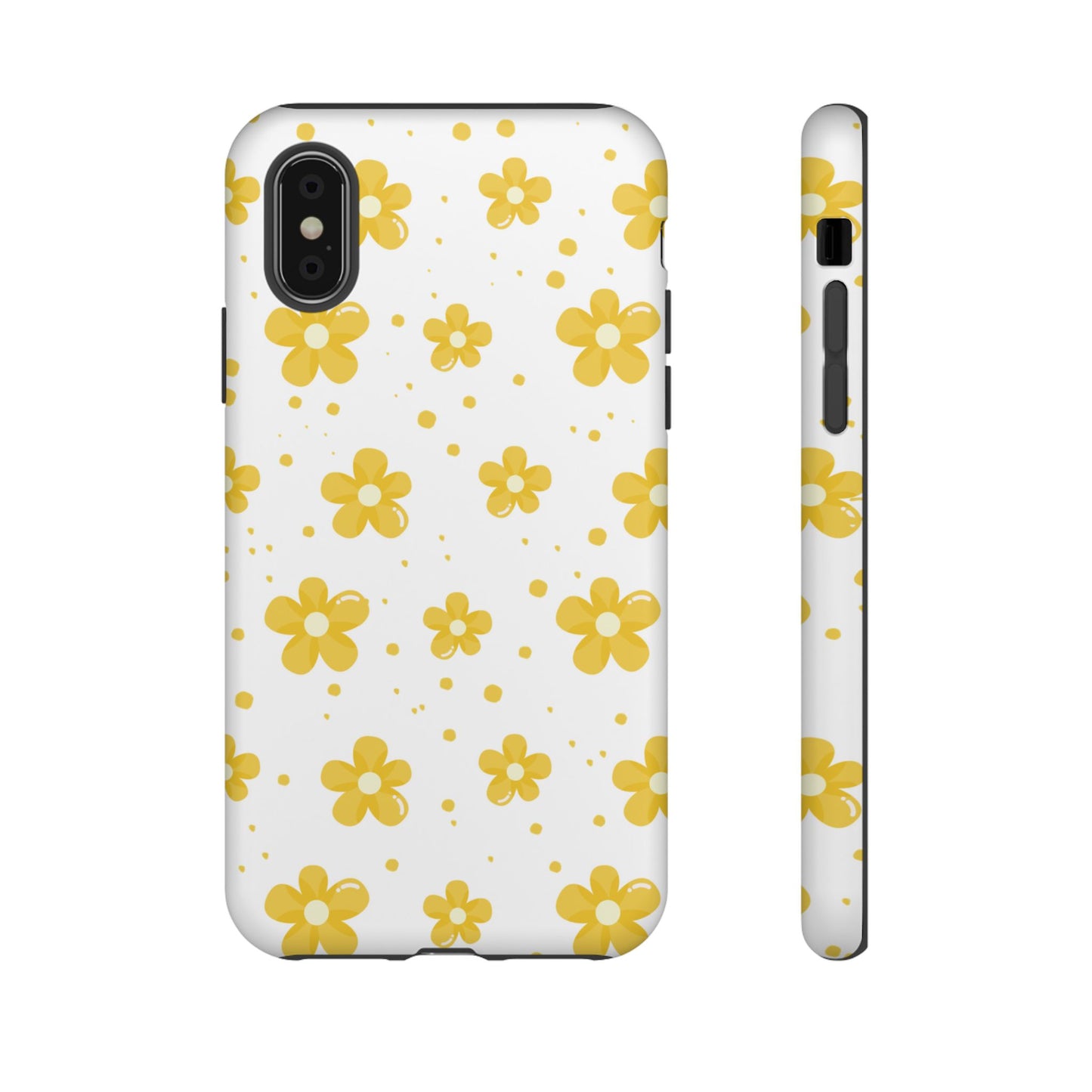 Yellow Flowers Protective Phone Case for Google, Apple and Samsung Phones