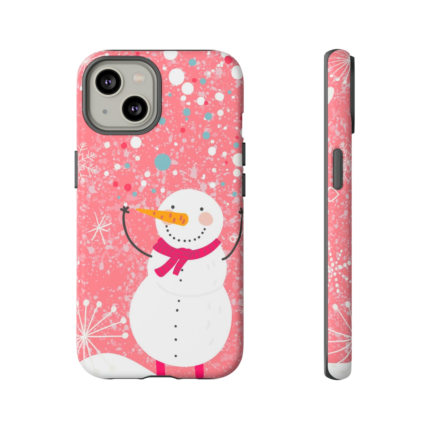 Pink Snowman Protective Case for Iphone, Samsung and a Google phones