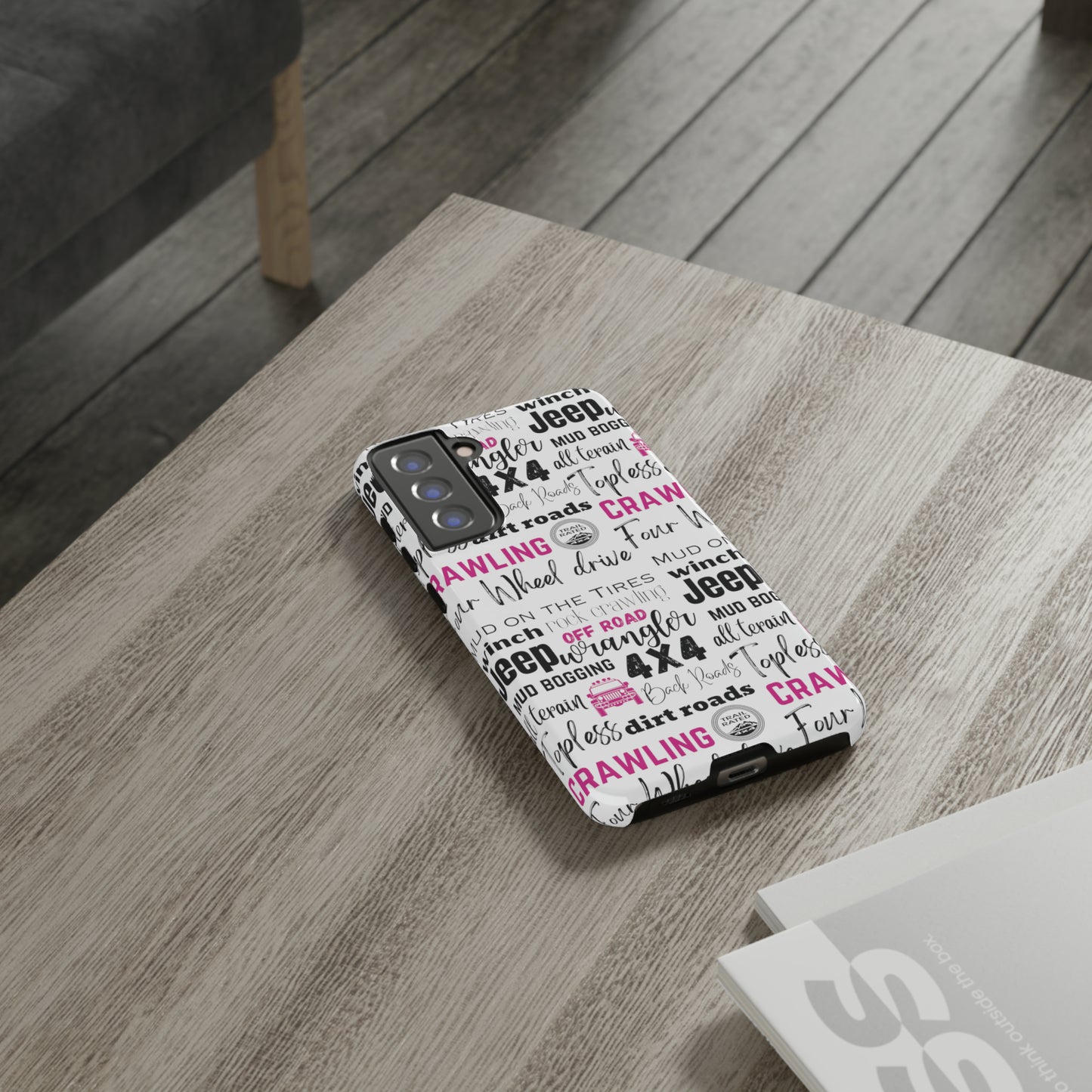 Off Road Subway Art Splash of Pink Protective Phone Case for Iphone, Samsung and Google Phones