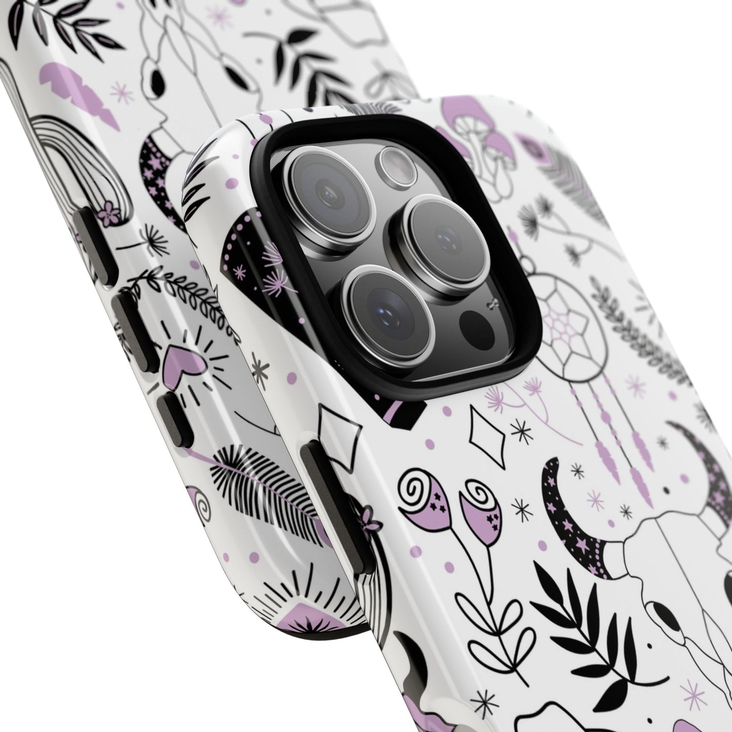 Purple and Black Western Protective Drop Proof Case Iphone, Samsung and Google phones