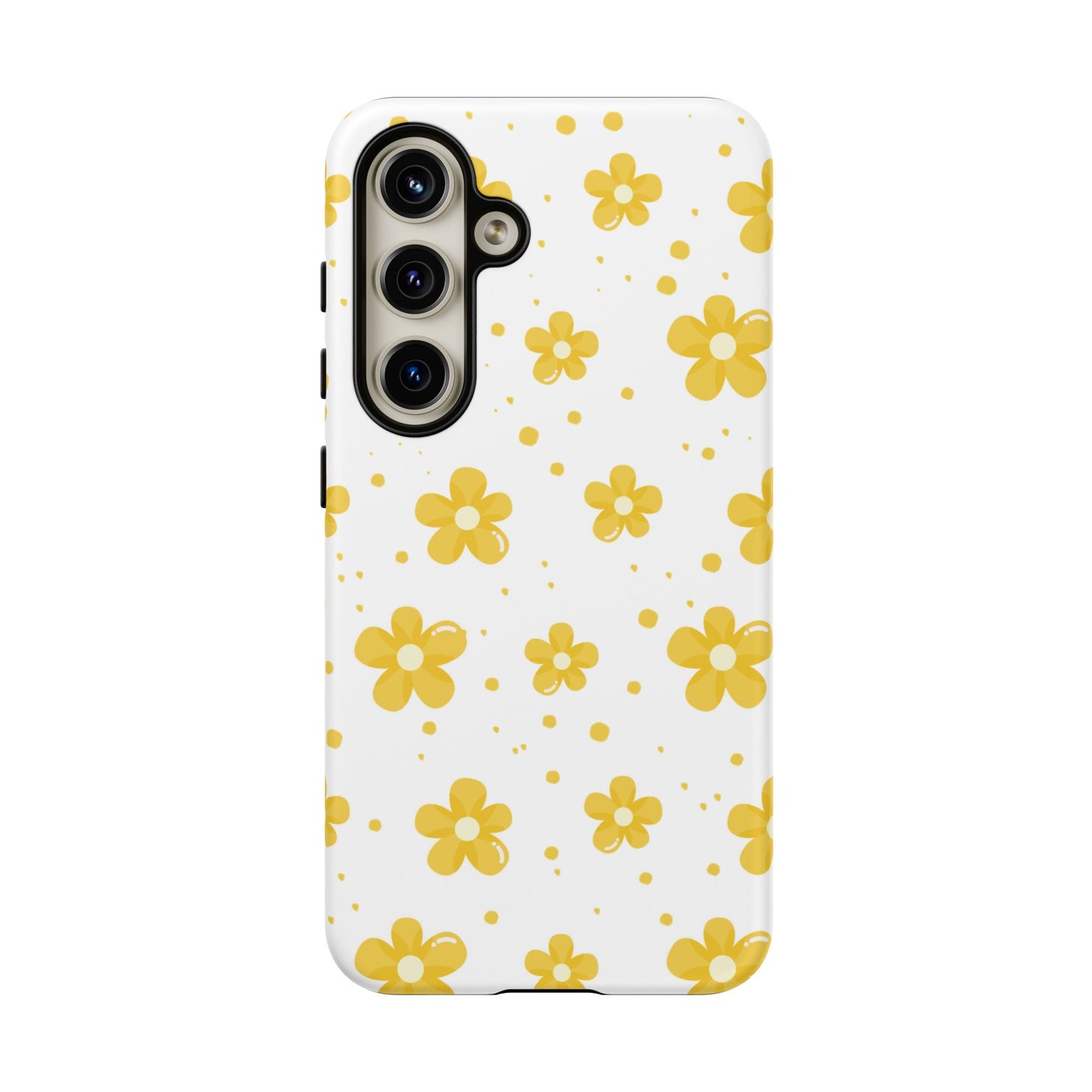 Yellow Flowers Protective Phone Case for Google, Apple and Samsung Phones