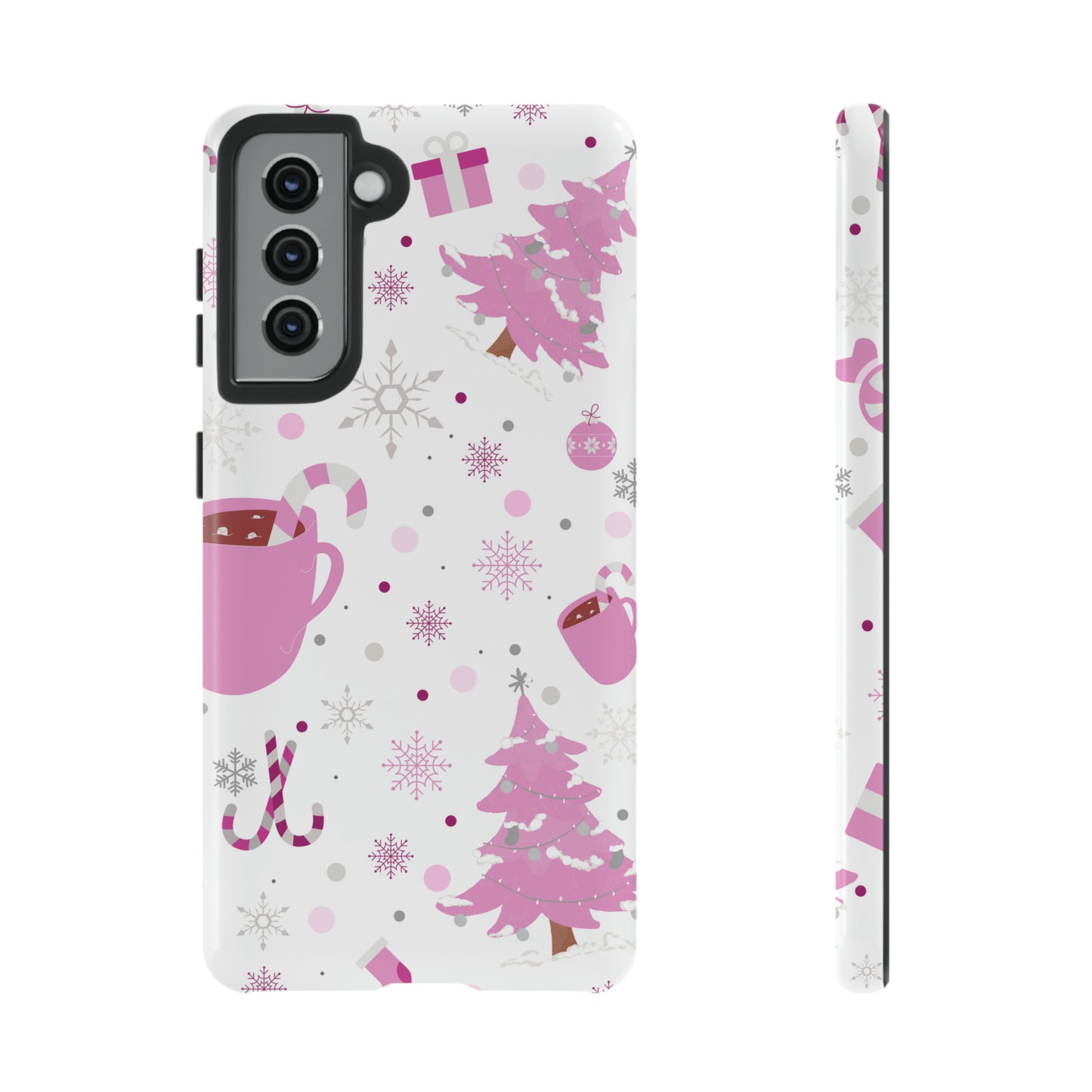 Pink Christmas Protective Case for Iphone, Samsung and