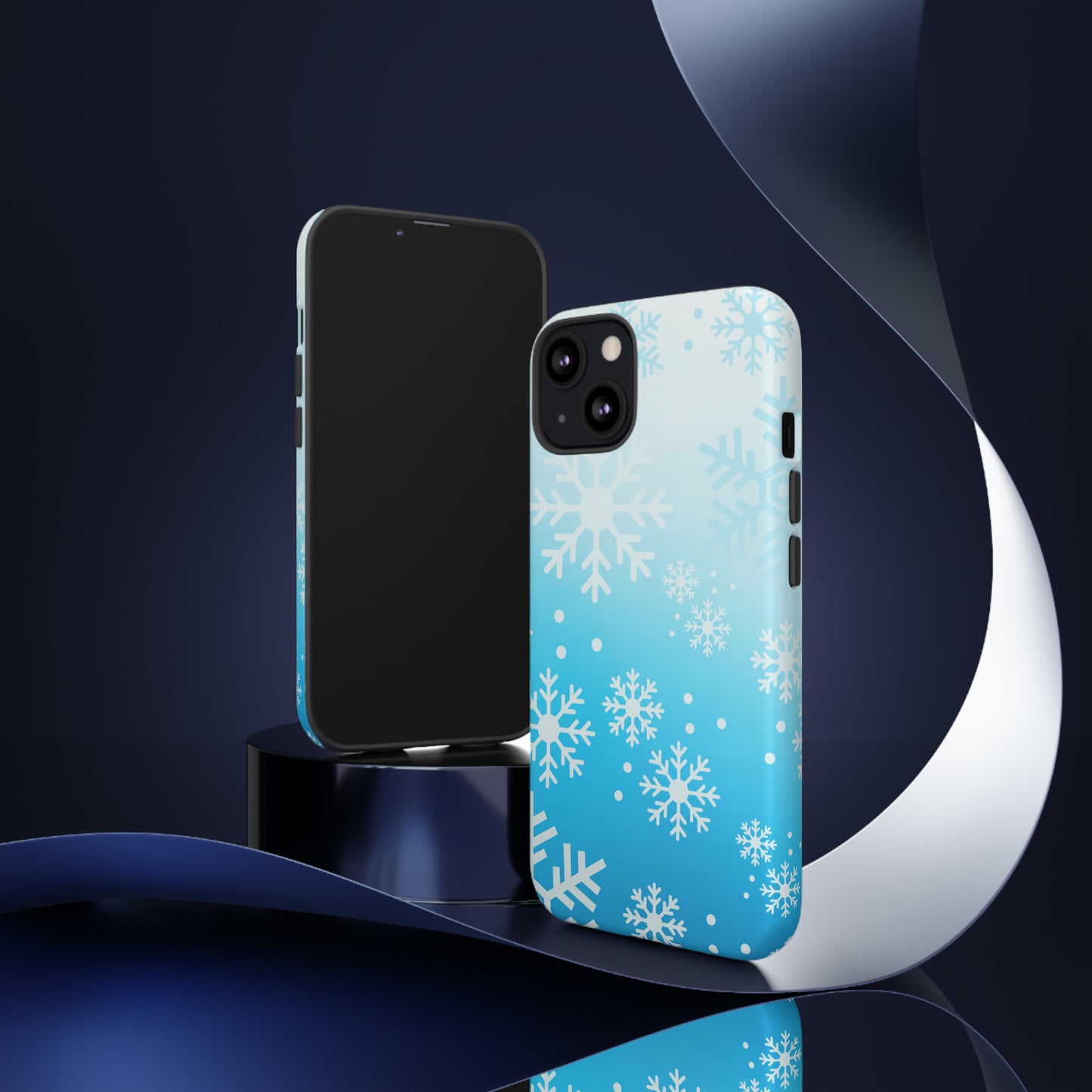 Winter, frozen, snowflake ombré protective phone case for Google, Samsung and IPhone