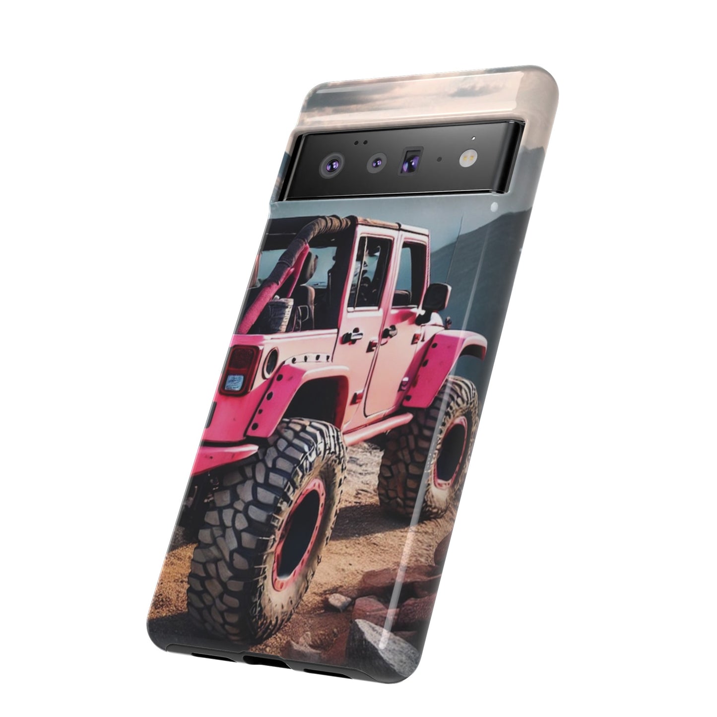 Pink Jeep Protective Phone Case